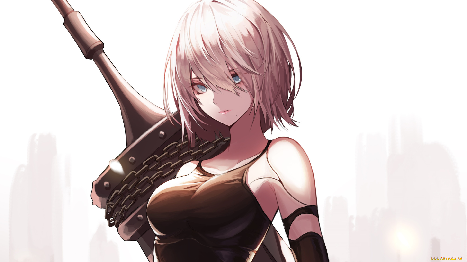 видео, игры, nier, , automata, девушка