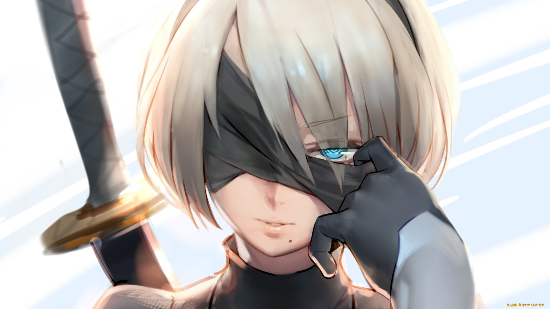 видео, игры, nier, , automata, девушка