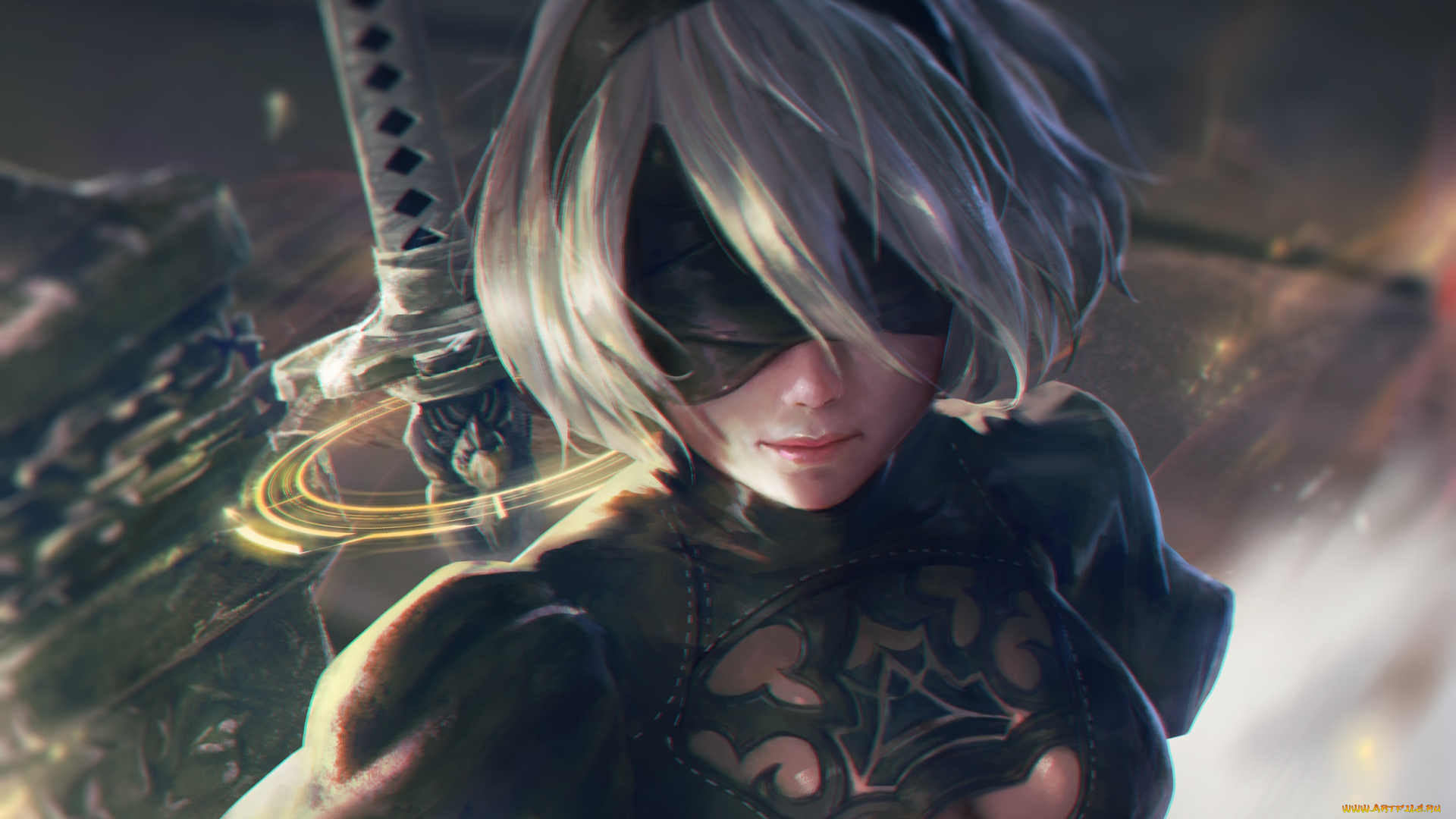 видео, игры, nier, , automata, девушка