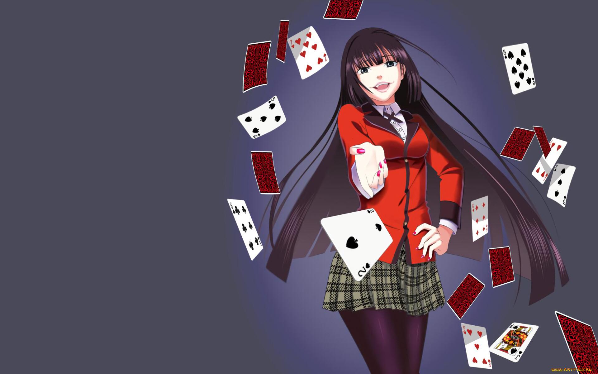 аниме, kakegurui, девушка