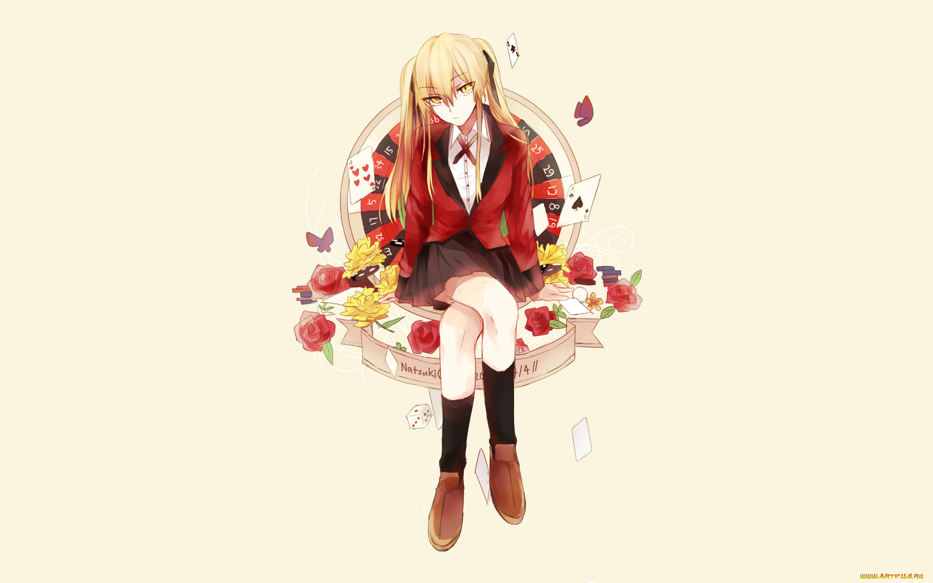 аниме, kakegurui, девушка