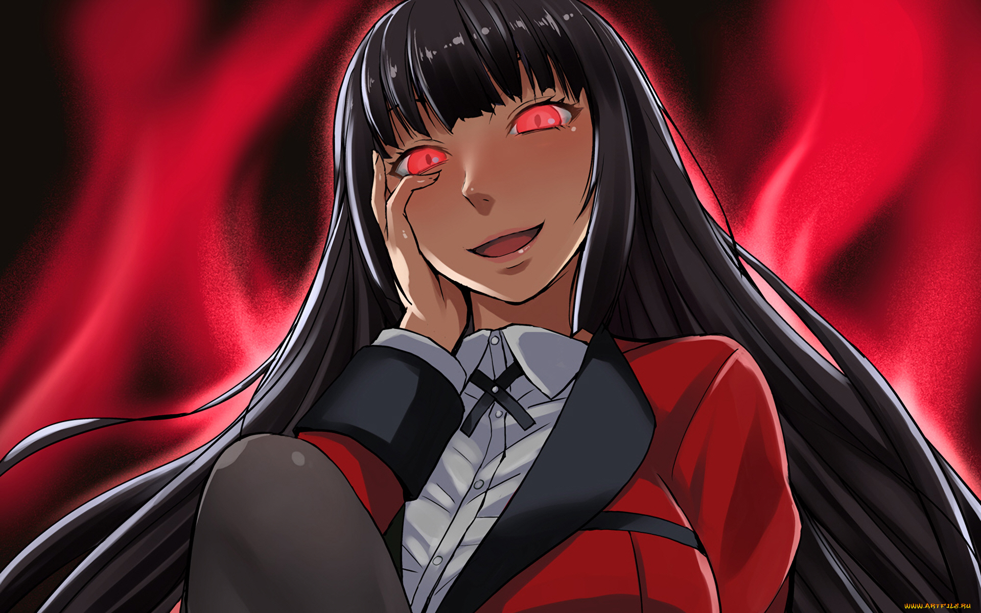 аниме, kakegurui, девушка