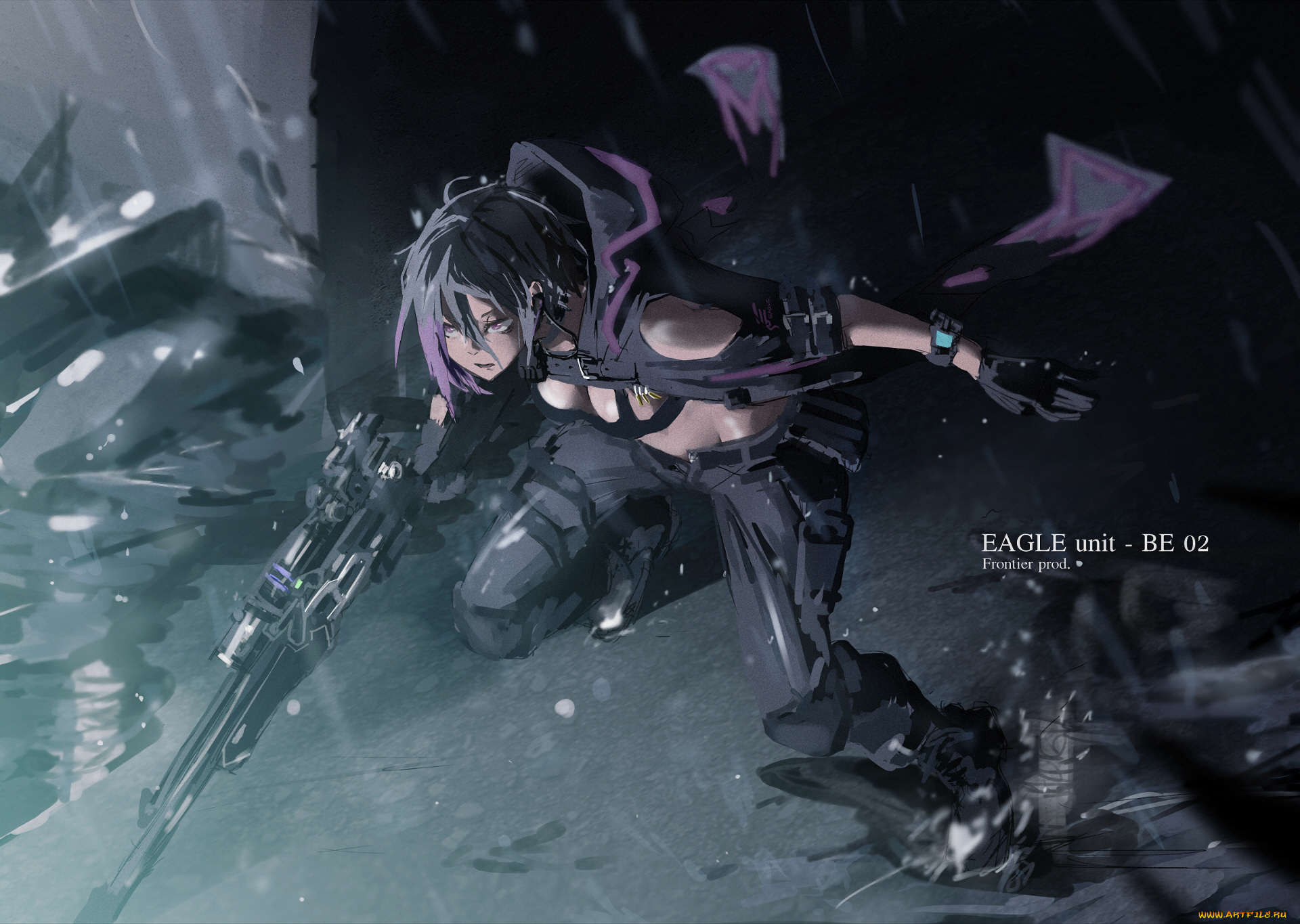 аниме, оружие, , техника, , технологии, девушка