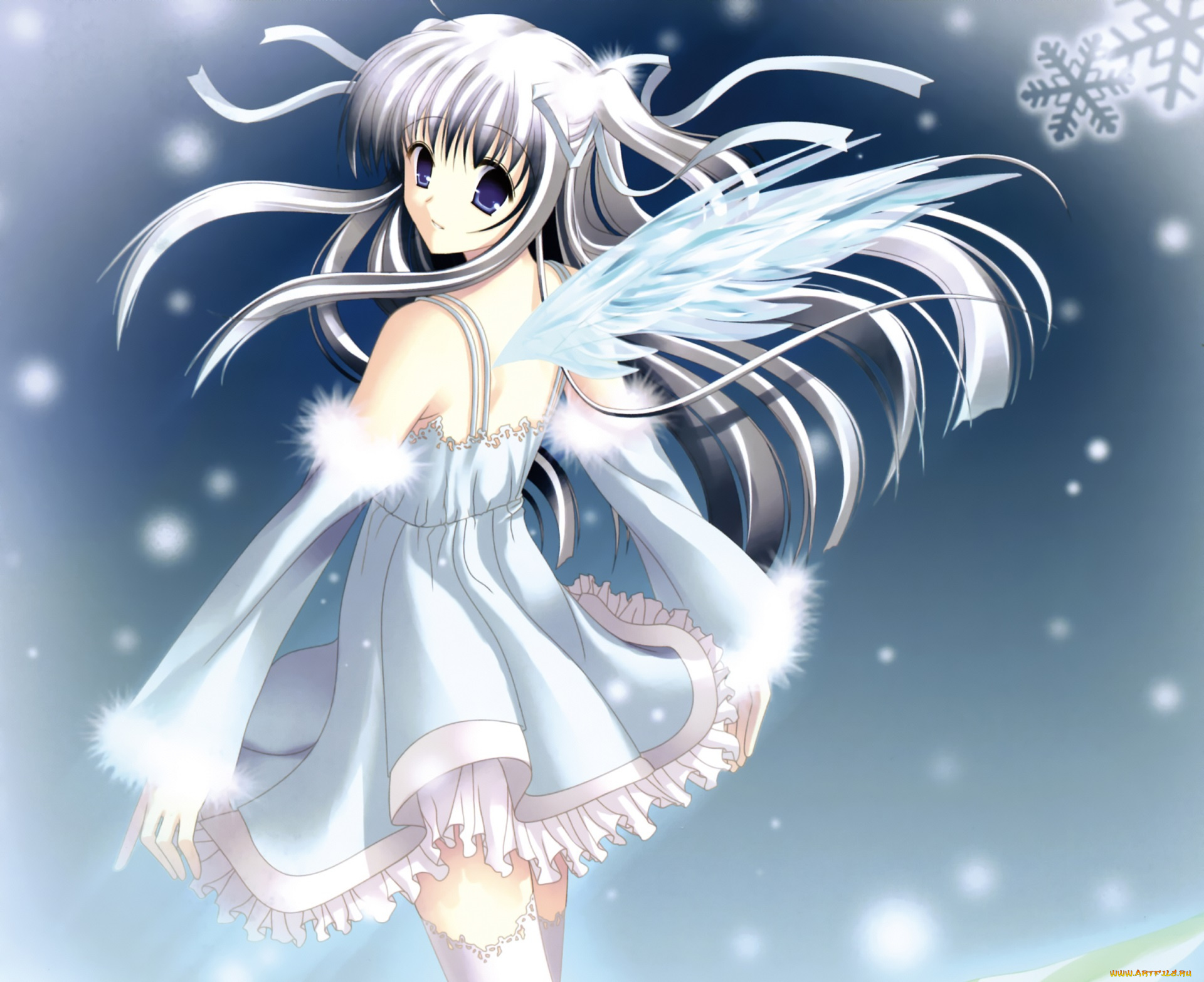 аниме, ангелы, , демоны, девушка