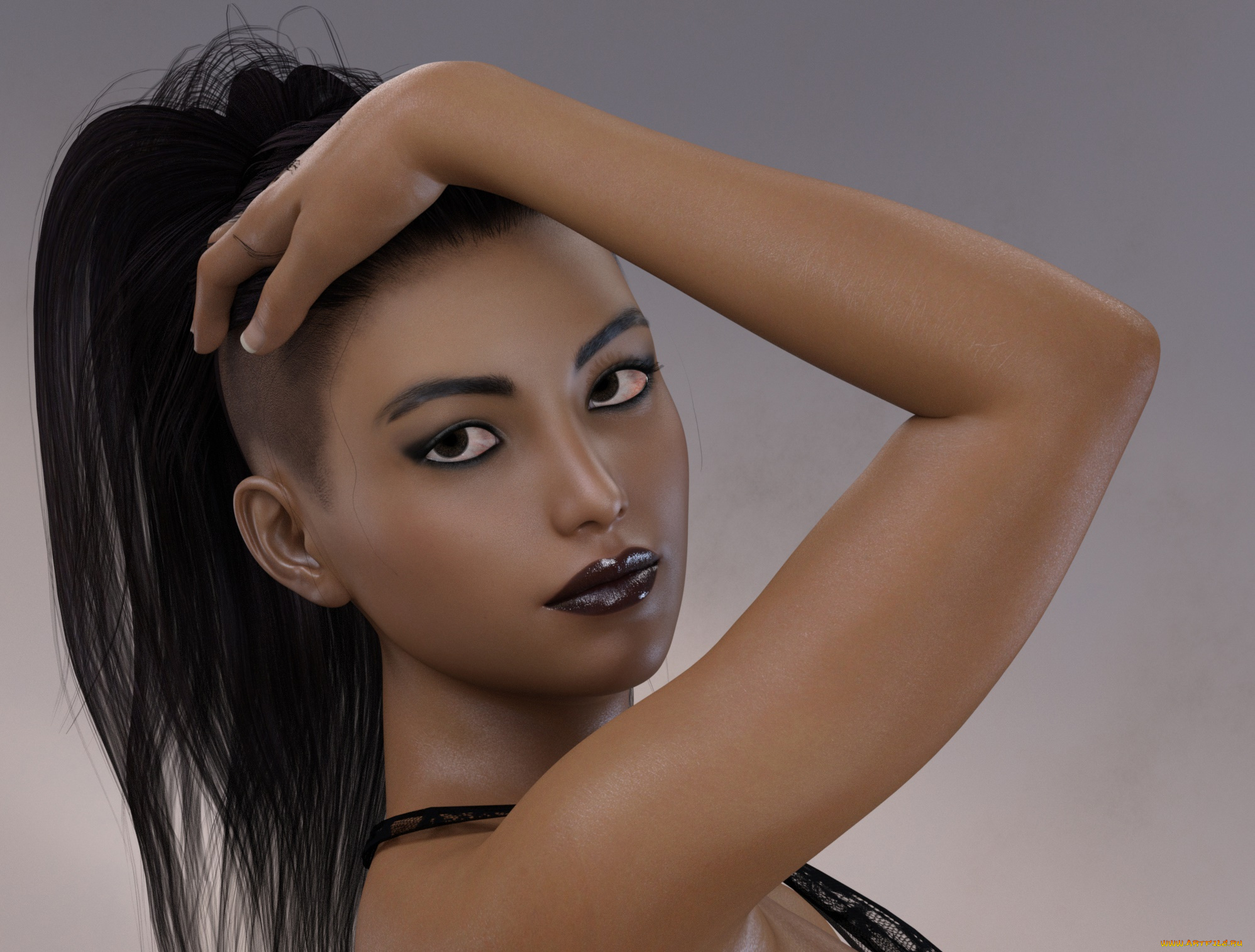 3д, графика, портрет, , portraits, фон, взгляд, девушка