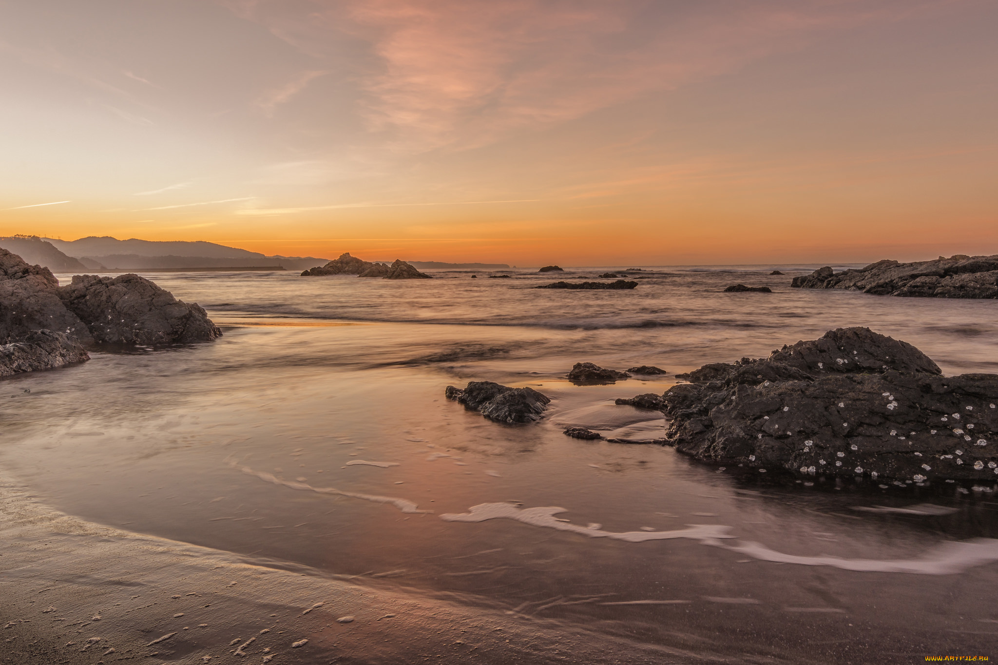 природа, побережье, простор