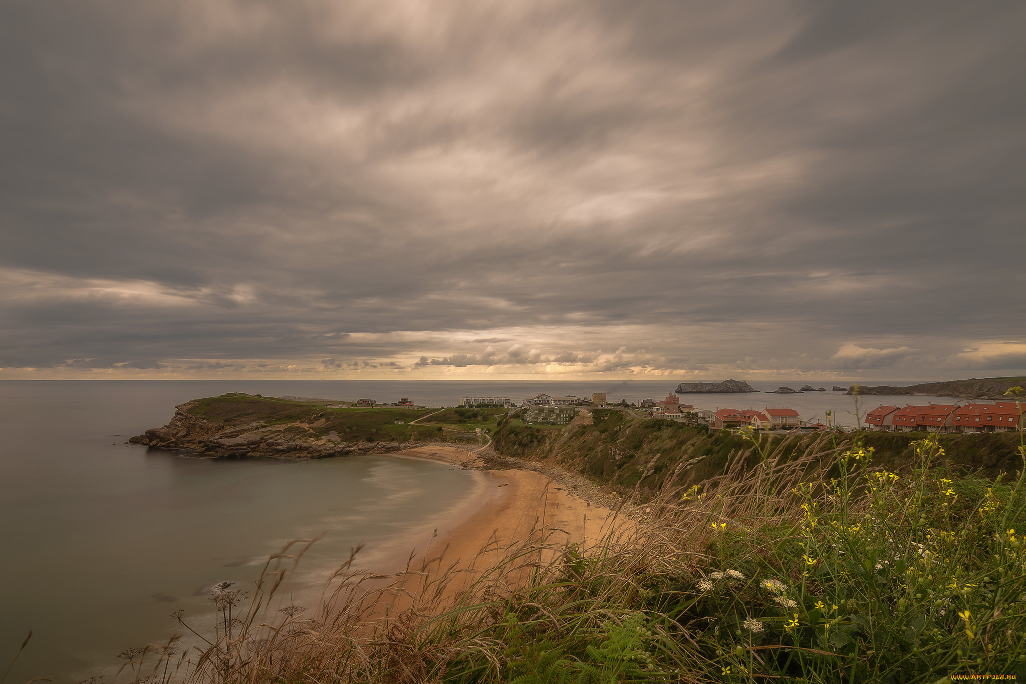 природа, побережье, простор