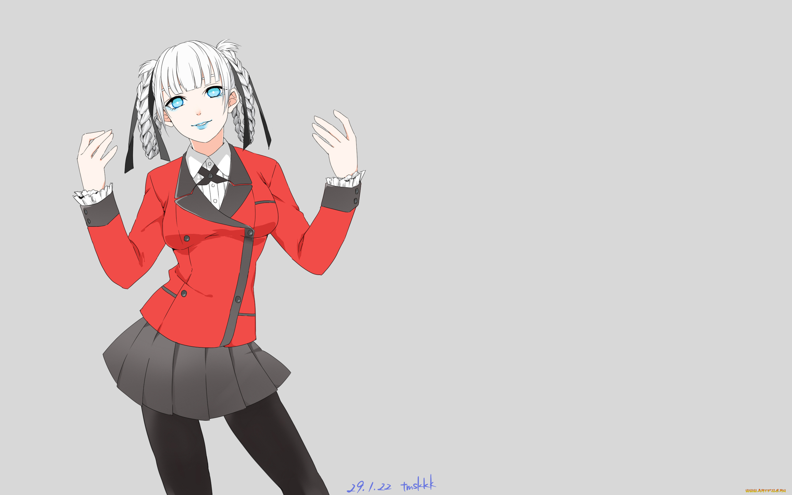 аниме, kakegurui, девушка