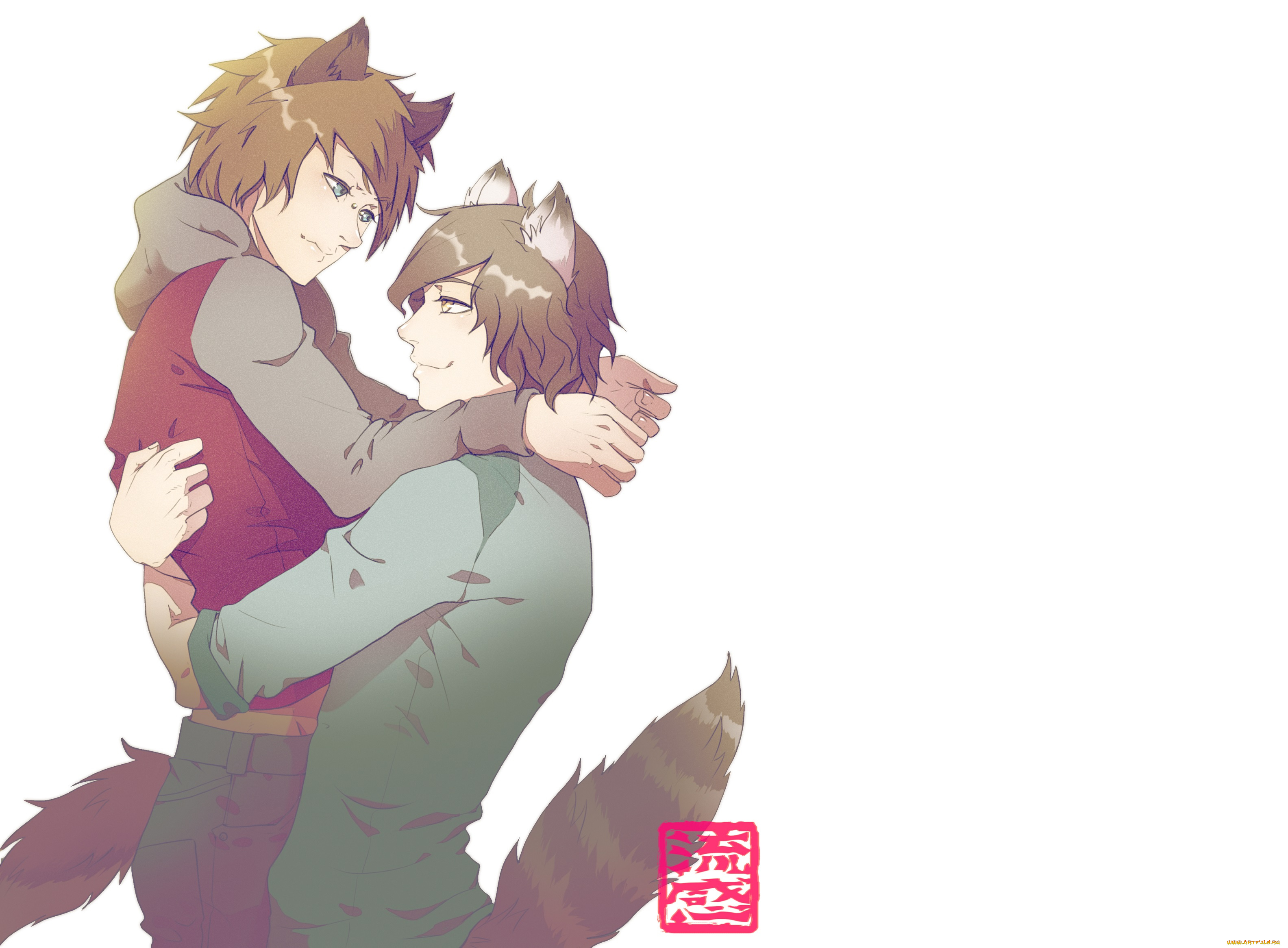аниме, животные, , существа, парни