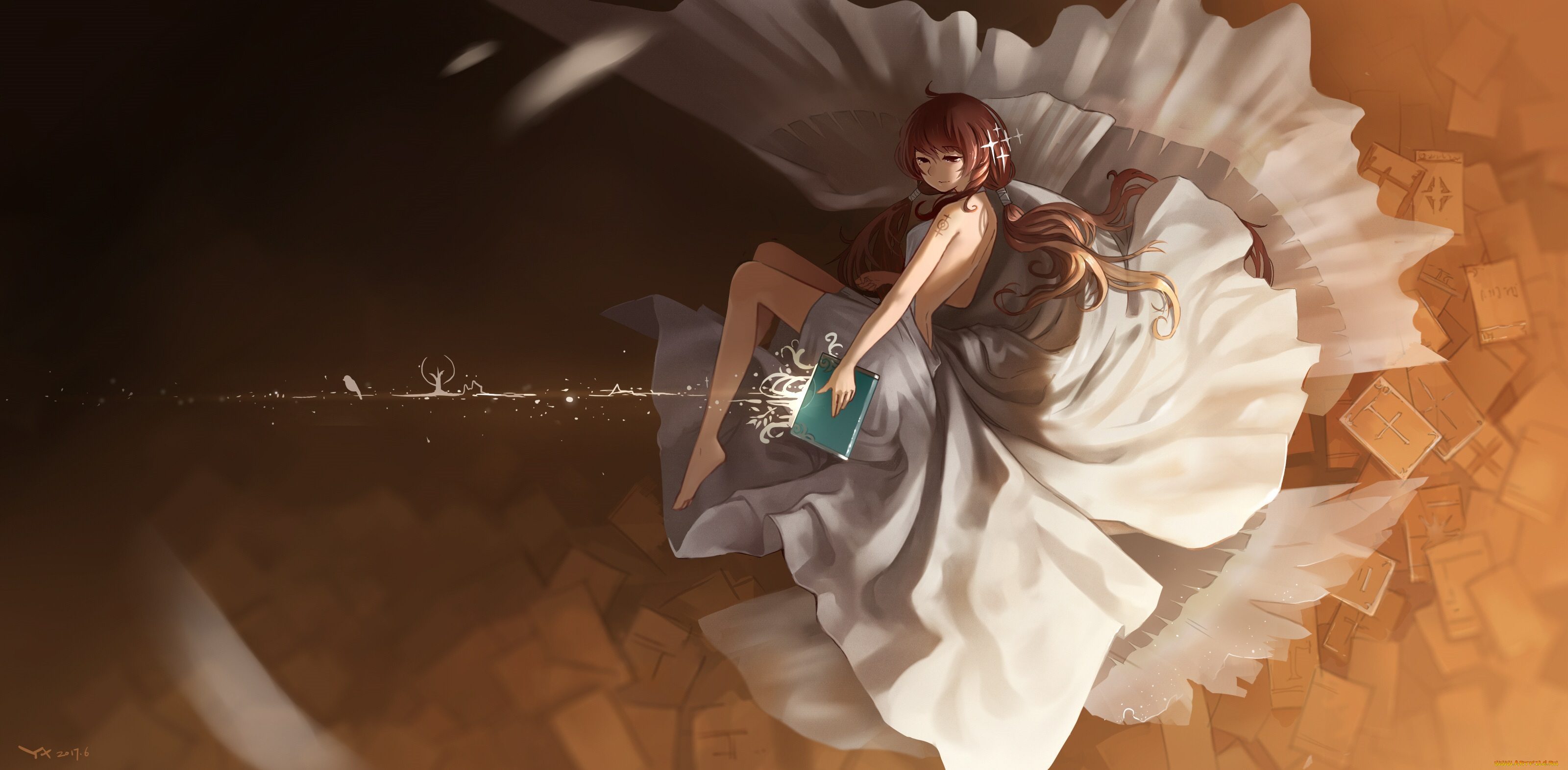 аниме, ангелы, , демоны, девушка