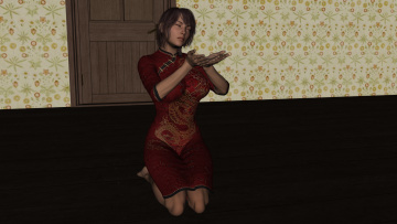 обоя 3д графика, люди , people, девушка, взгляд, фон