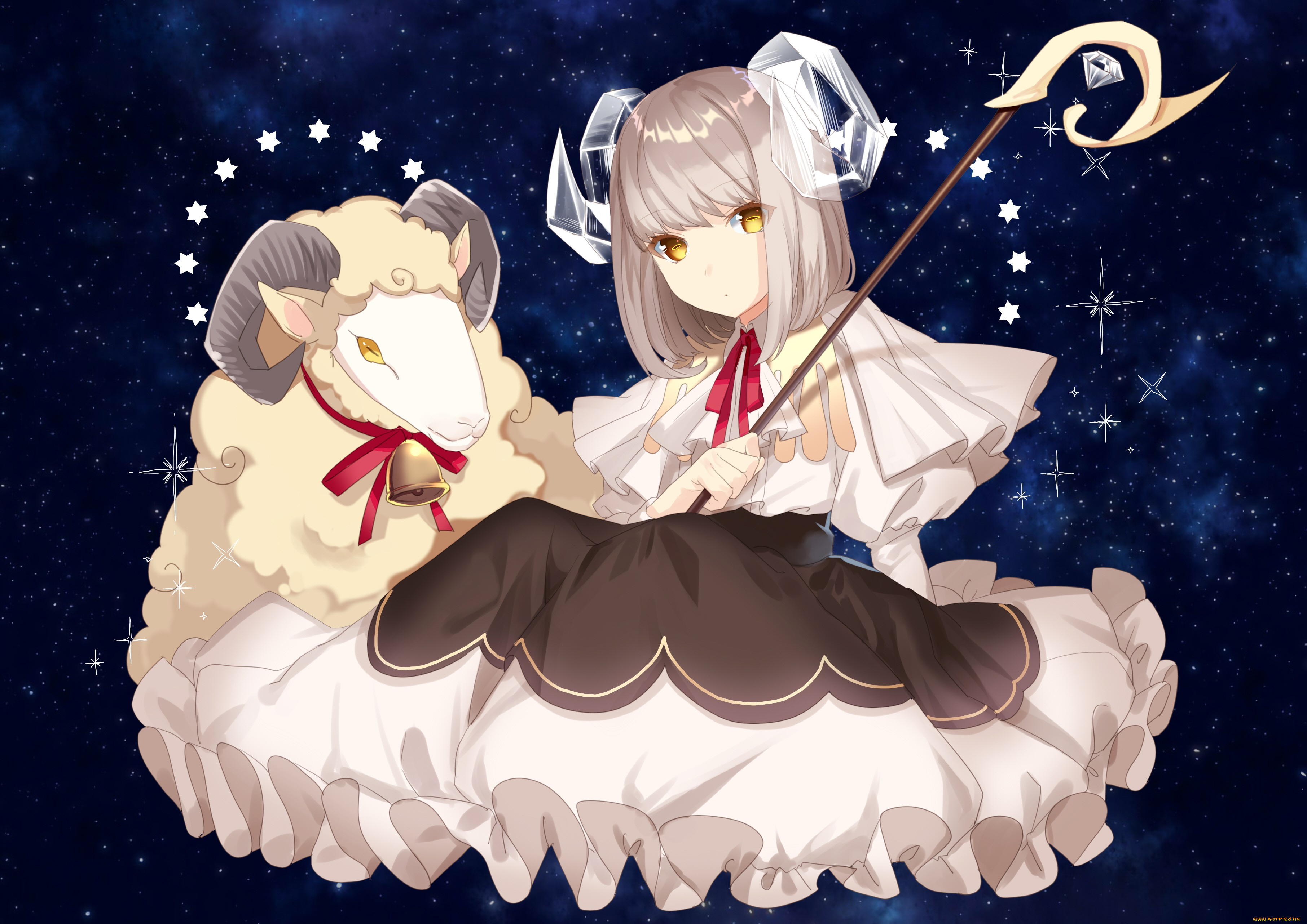 аниме, животные, , существа, девушка