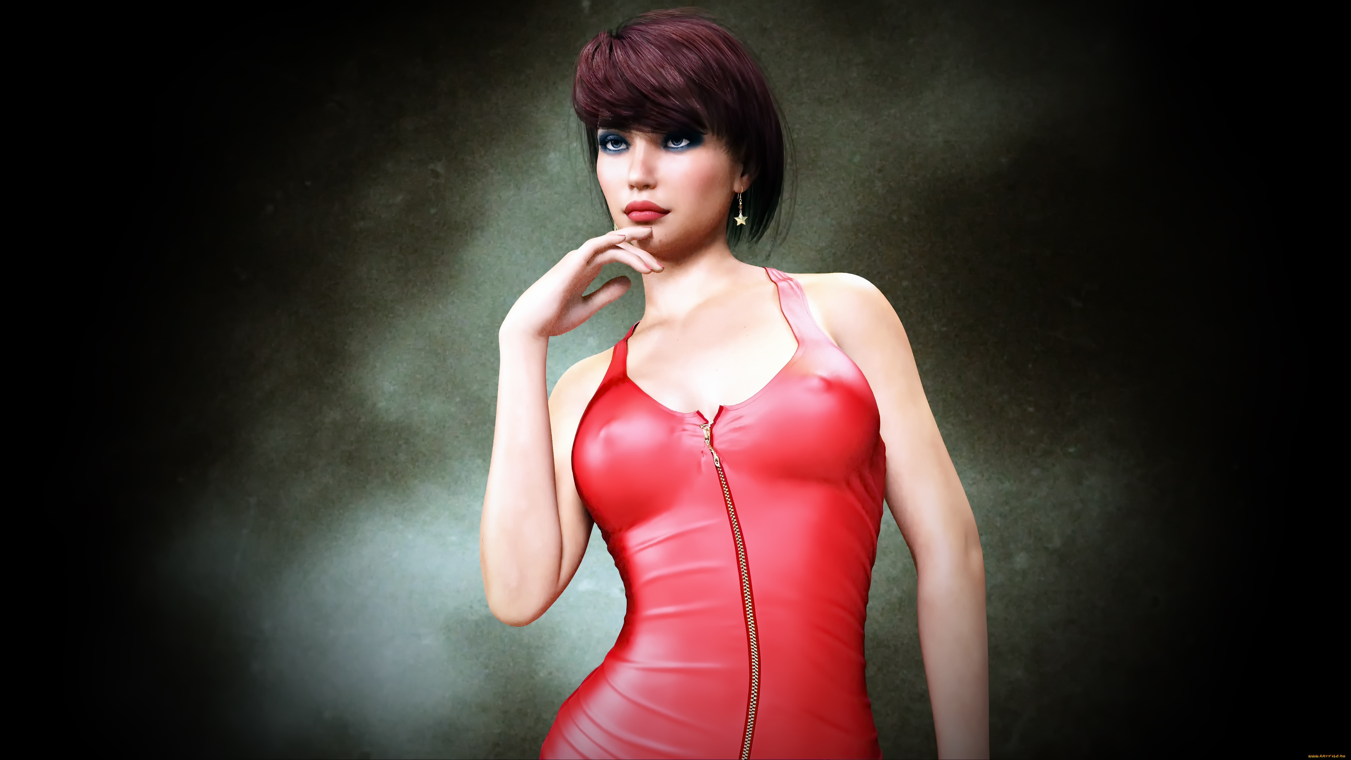 3д, графика, люди, , people, фон, взгляд, девушка