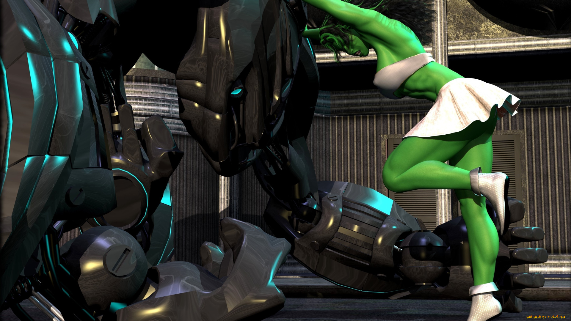 3д, графика, существа, , creatures, фон, взгляд, девушка