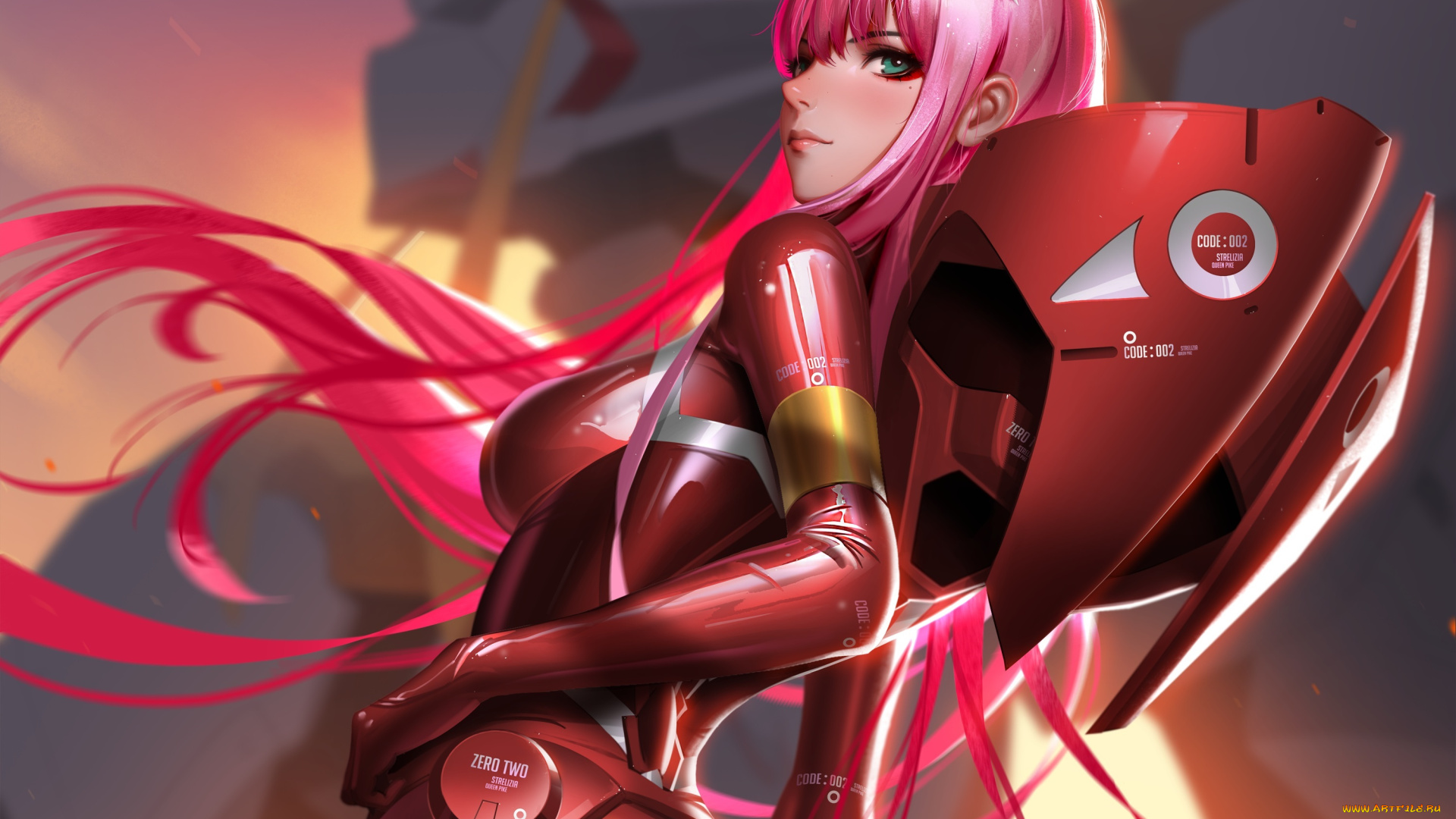 аниме, darling, in, the, frankxx, девушка