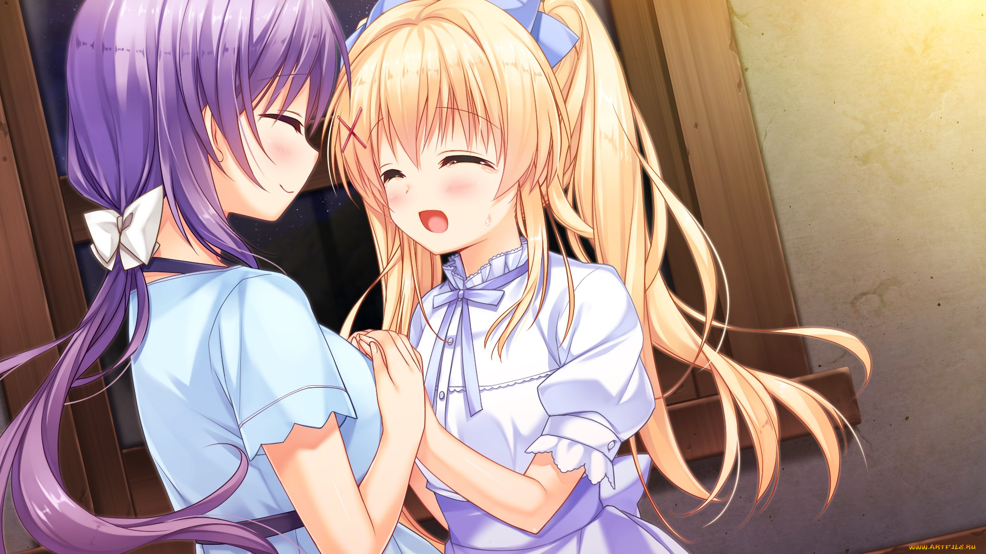 аниме, summer, pockets, девушка, взгляд, фон