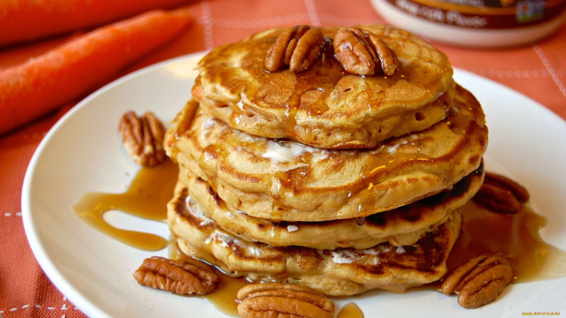 еда, блины, , оладьи, оладьи, орехи