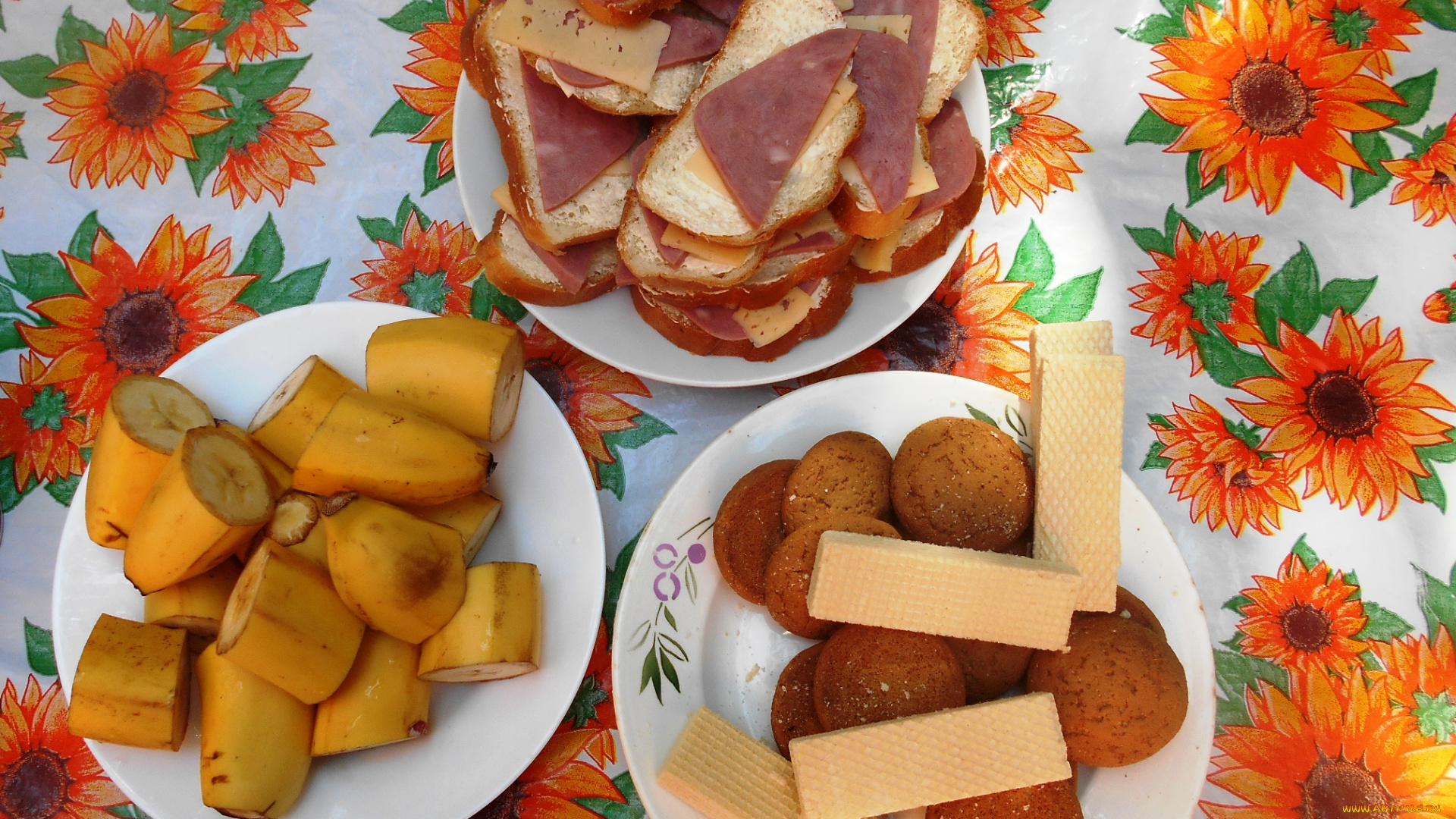 еда, бутерброды, , гамбургеры, , канапе, хлеб, сыр, бананы, печенье, вафли, колбаса