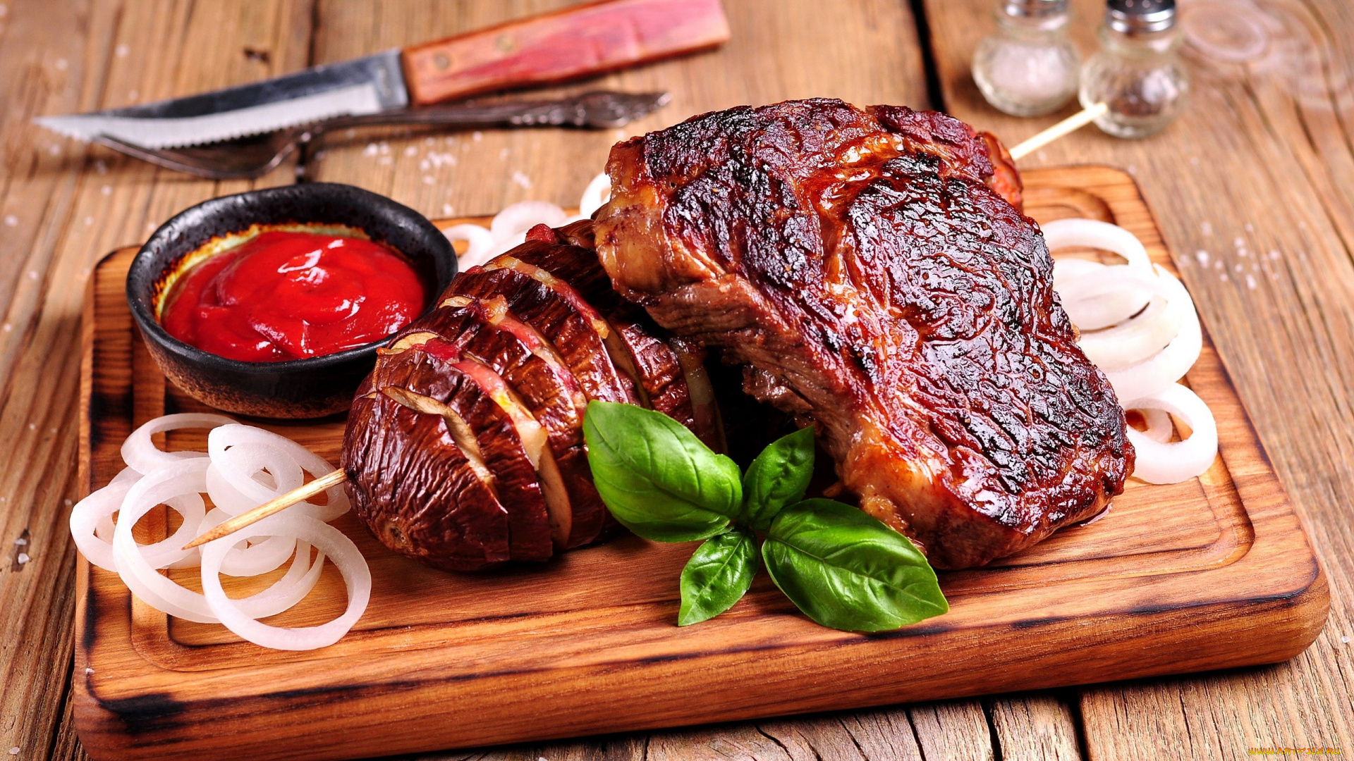 еда, мясные, блюда, стейк, мясо