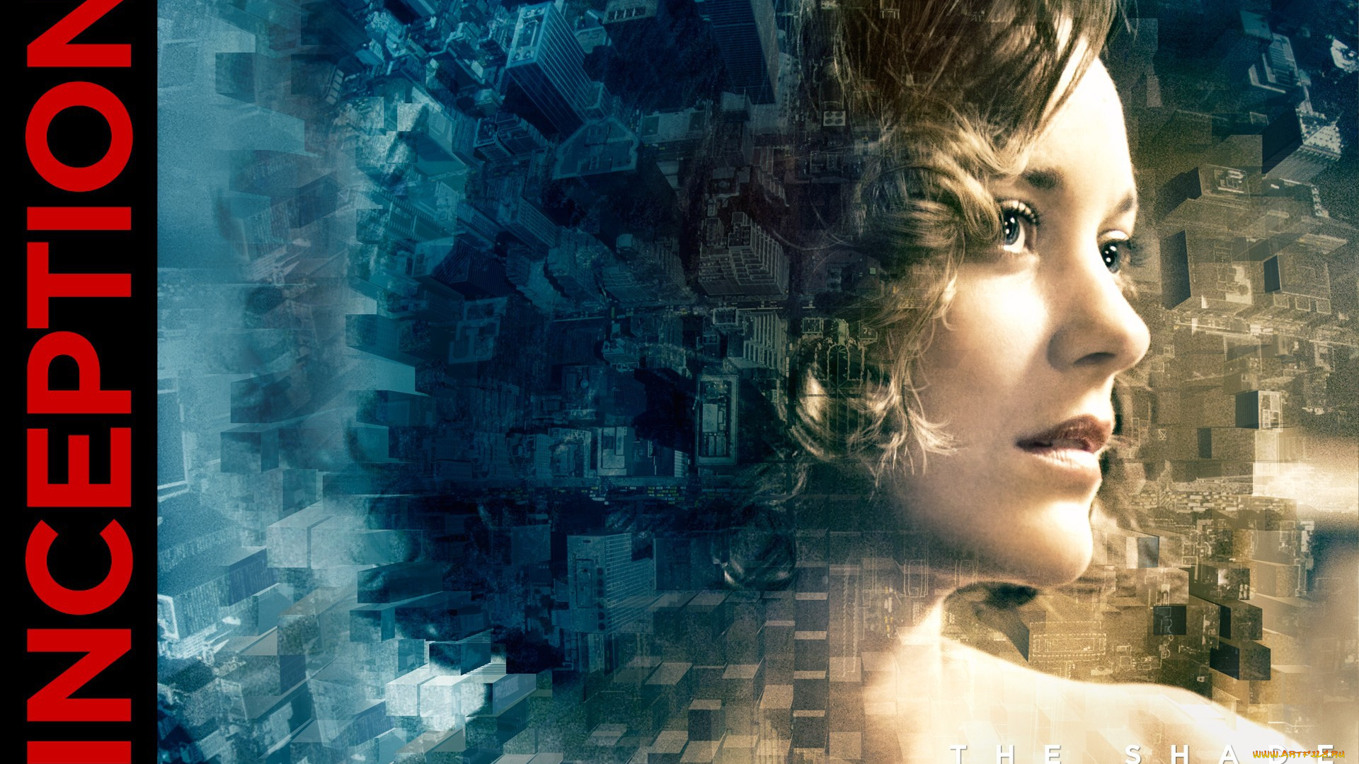 кино, фильмы, inception, город, лицо, девушка