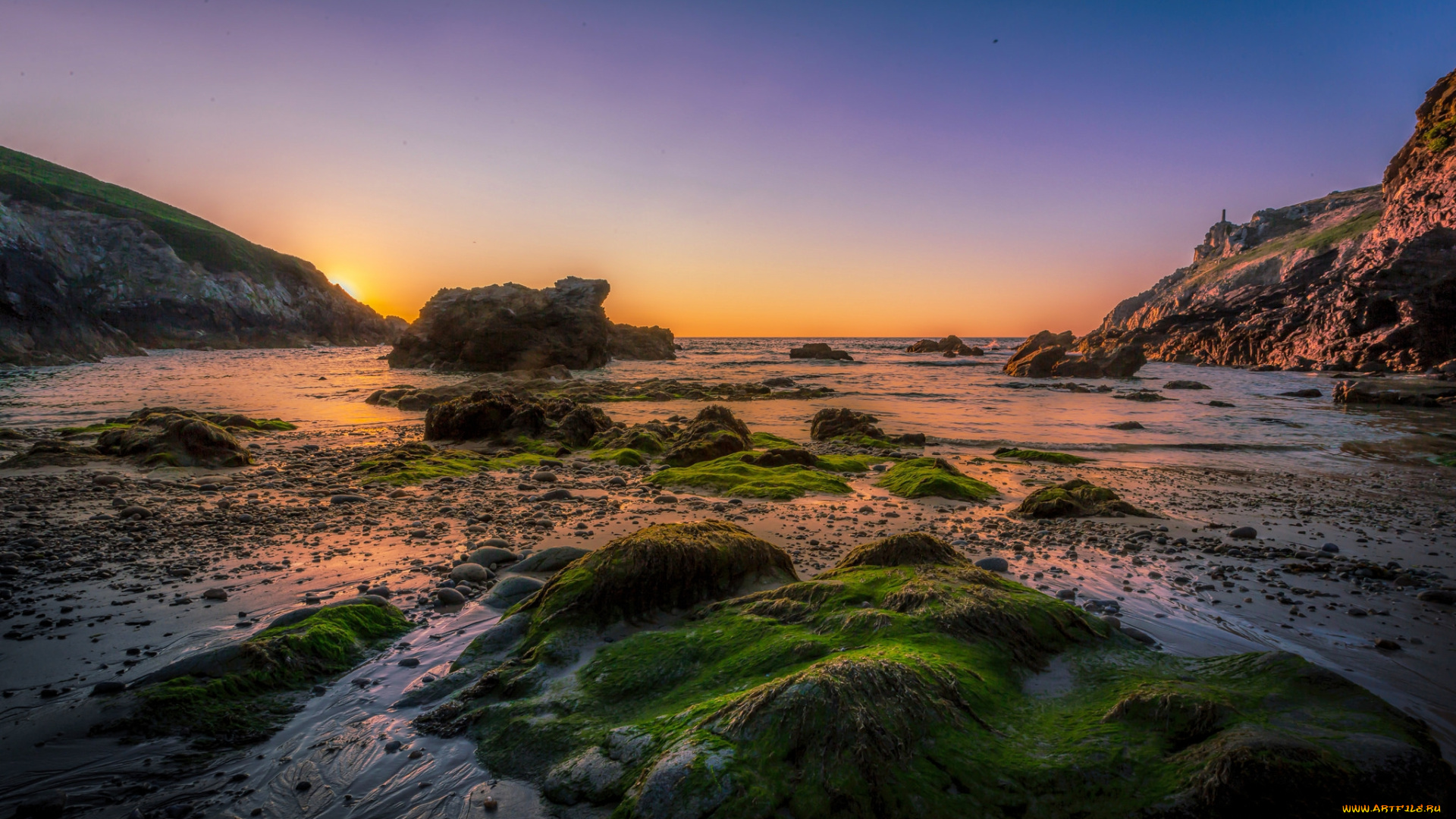 природа, побережье, простор