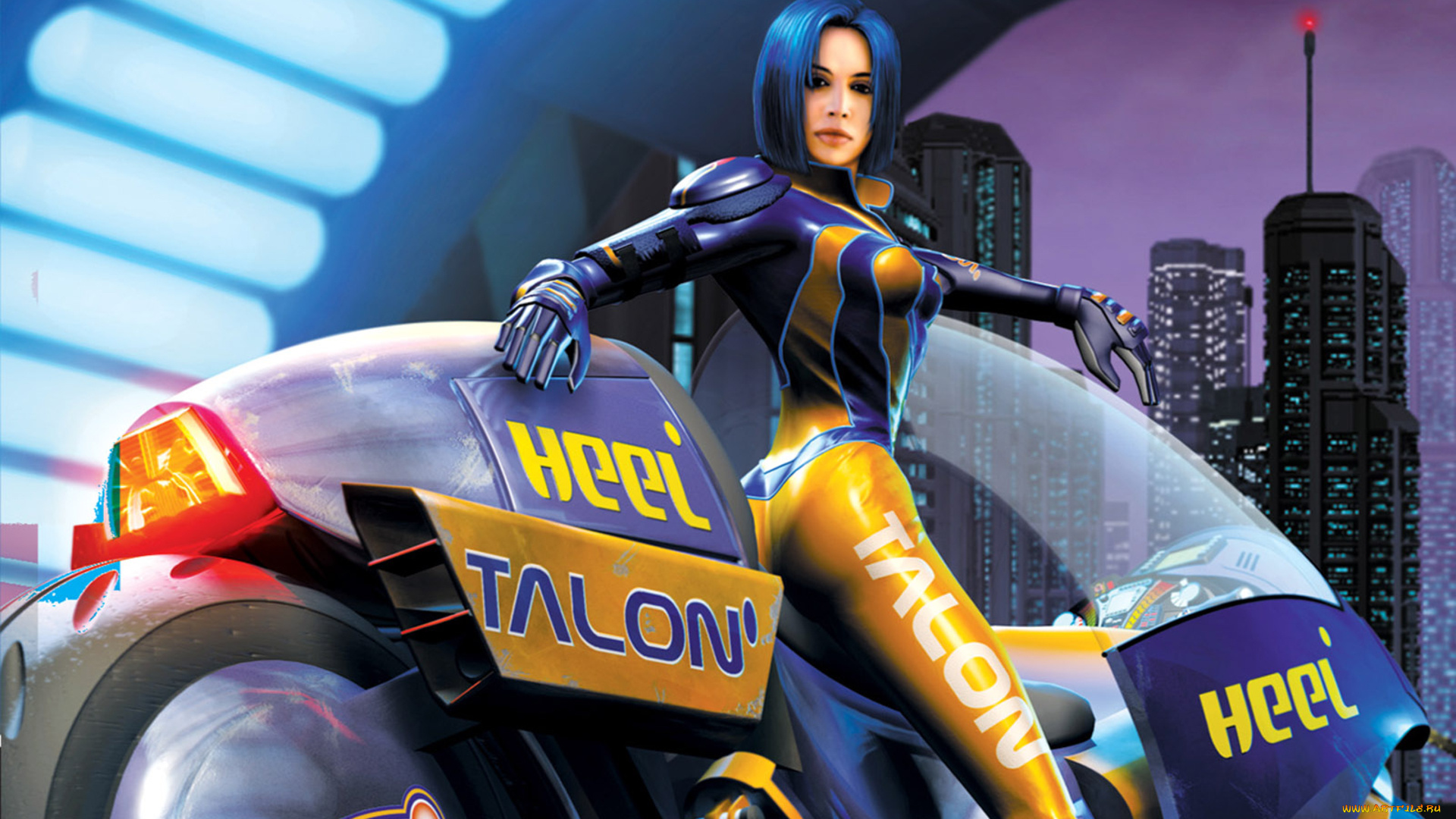 видео, игры, xg3, extreme-g, racing, город, мотоцикл, девушка