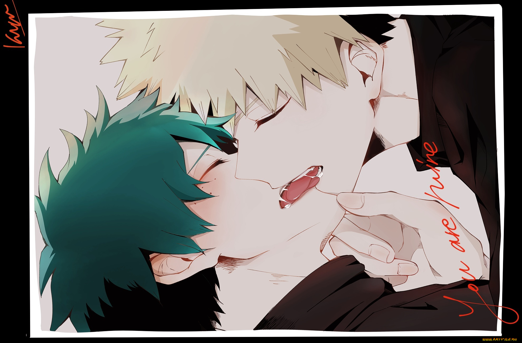 аниме, boku, no, hero, academia, мидория, изуку, бакуго, катсуки