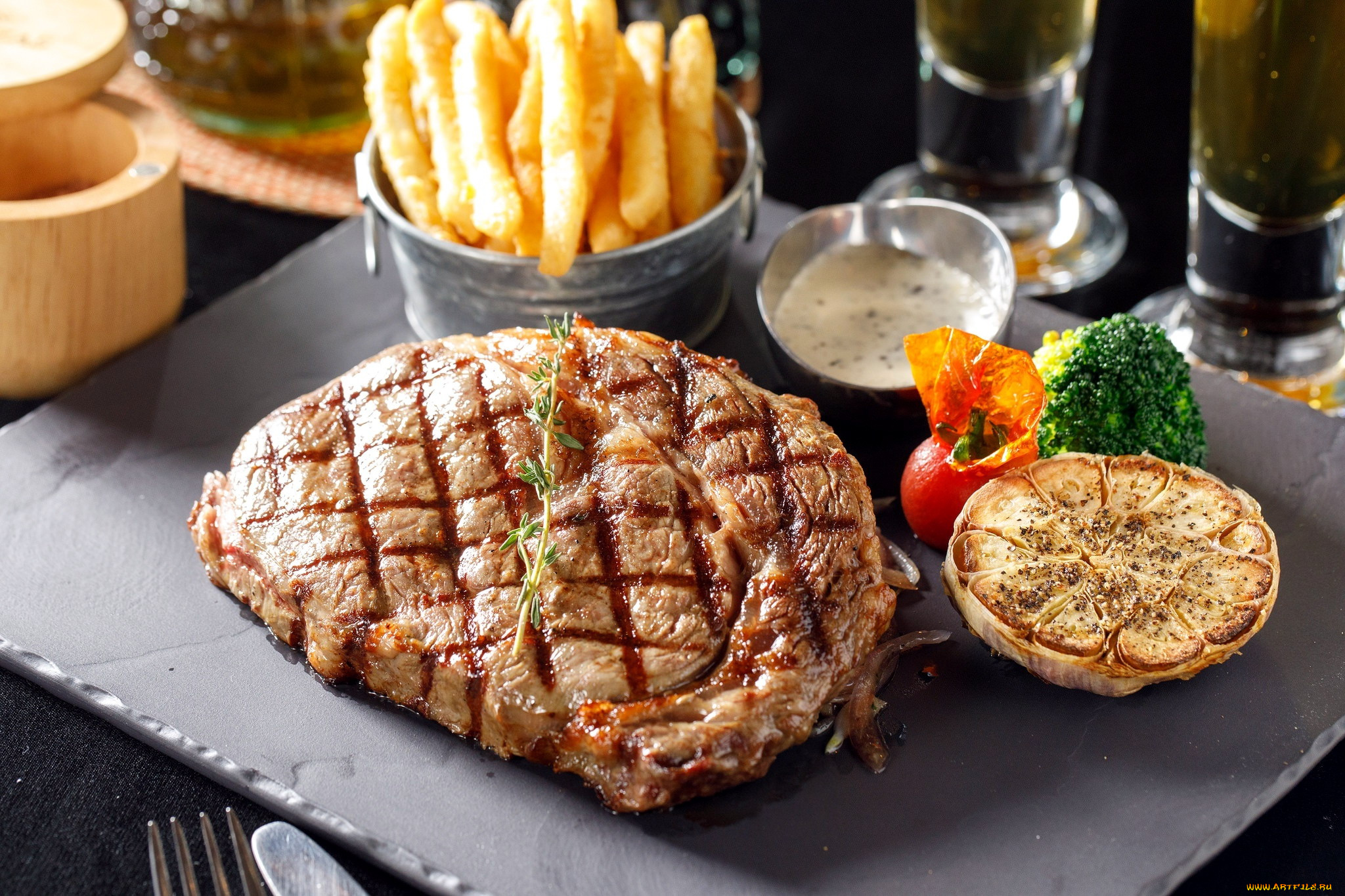 еда, мясные, блюда, мясо, стейк