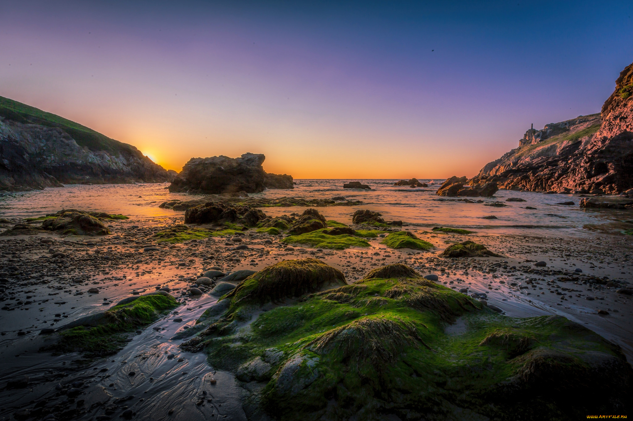 природа, побережье, простор