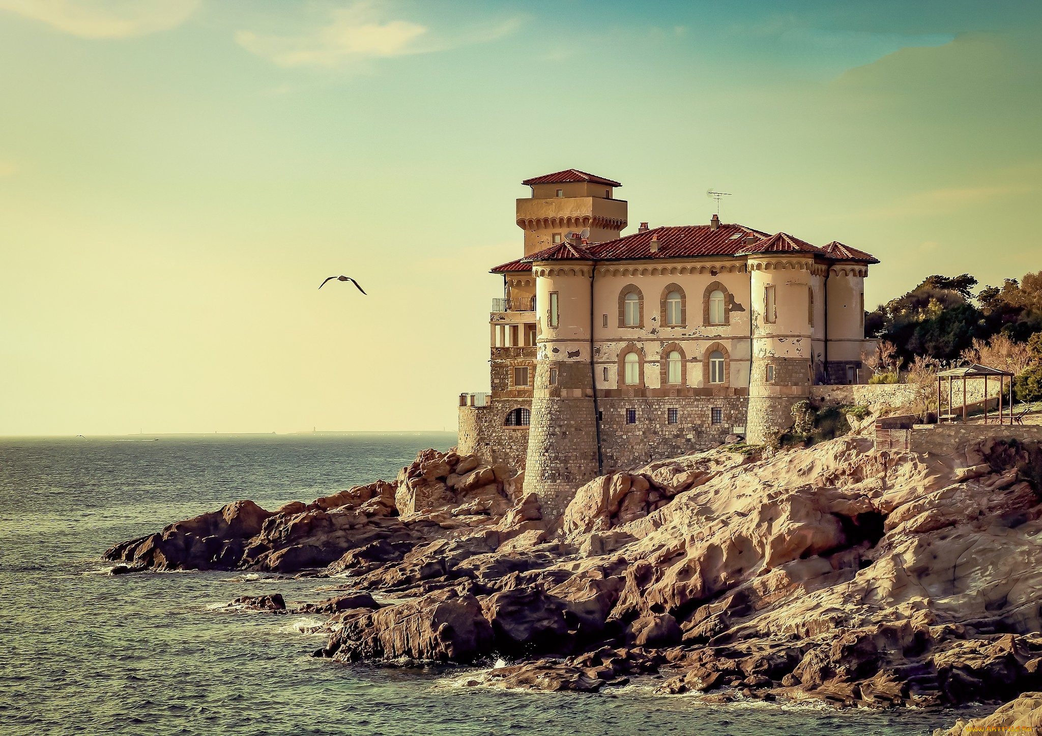 castello, del, boccale-livorno, города, замки, италии, простор