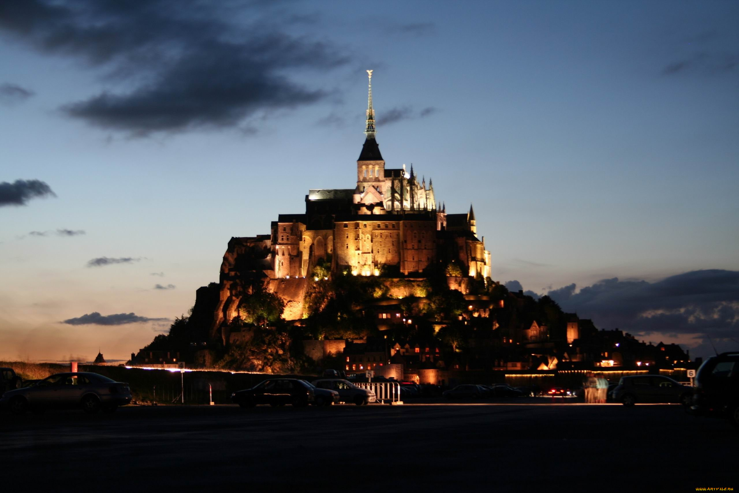 города, крепость, мон-сен-мишель, , франция, крепость