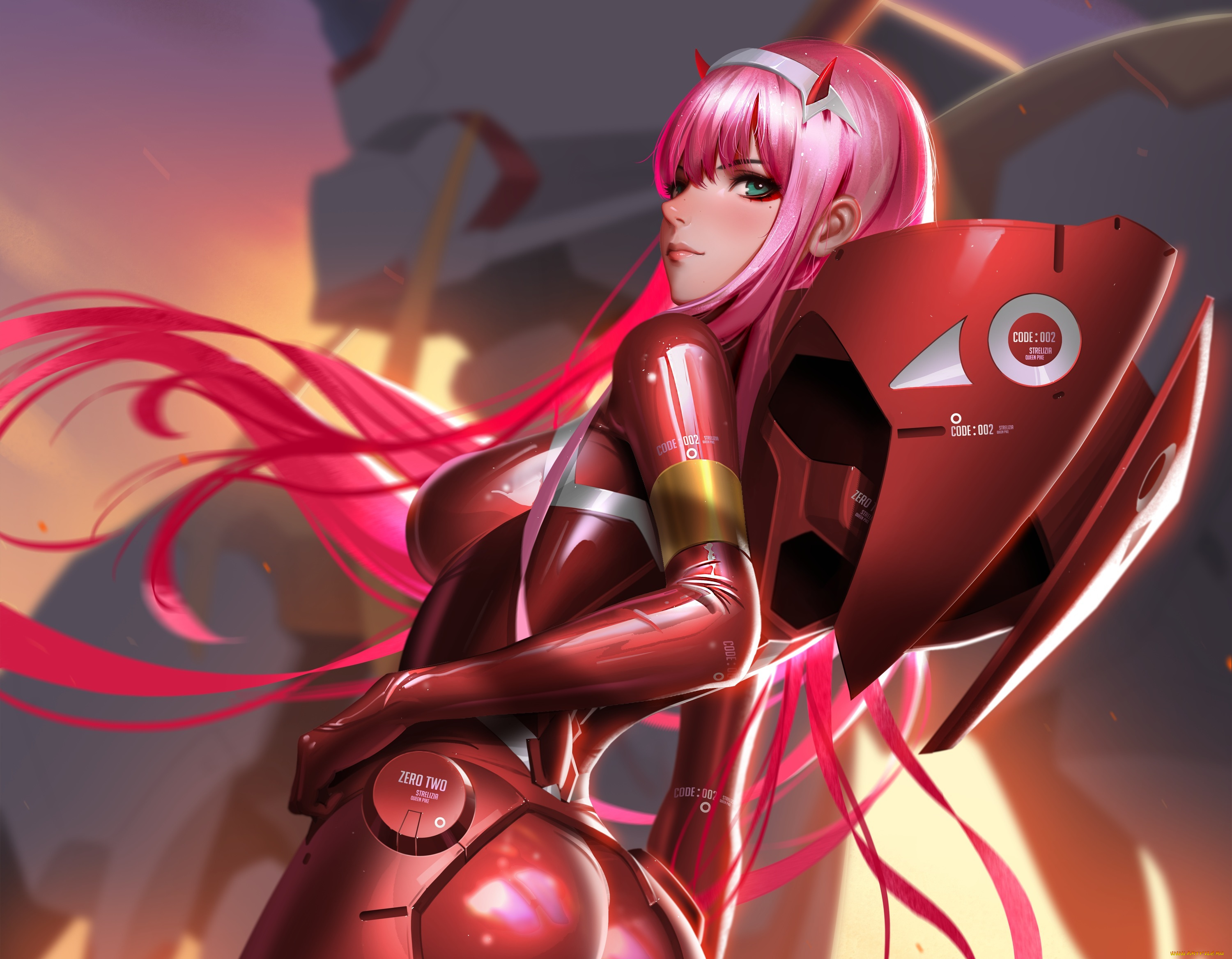 аниме, darling, in, the, frankxx, девушка