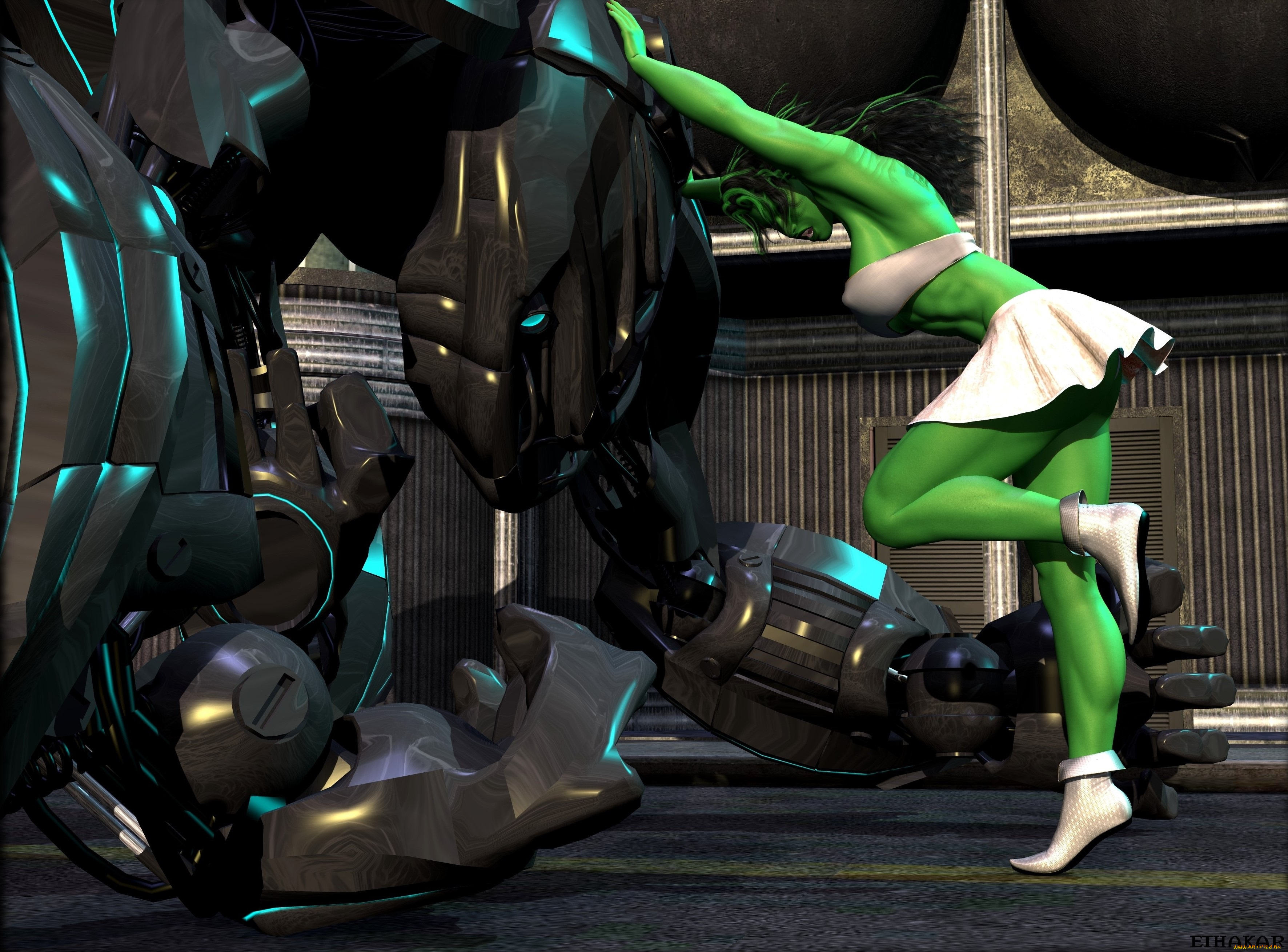 3д, графика, существа, , creatures, фон, взгляд, девушка