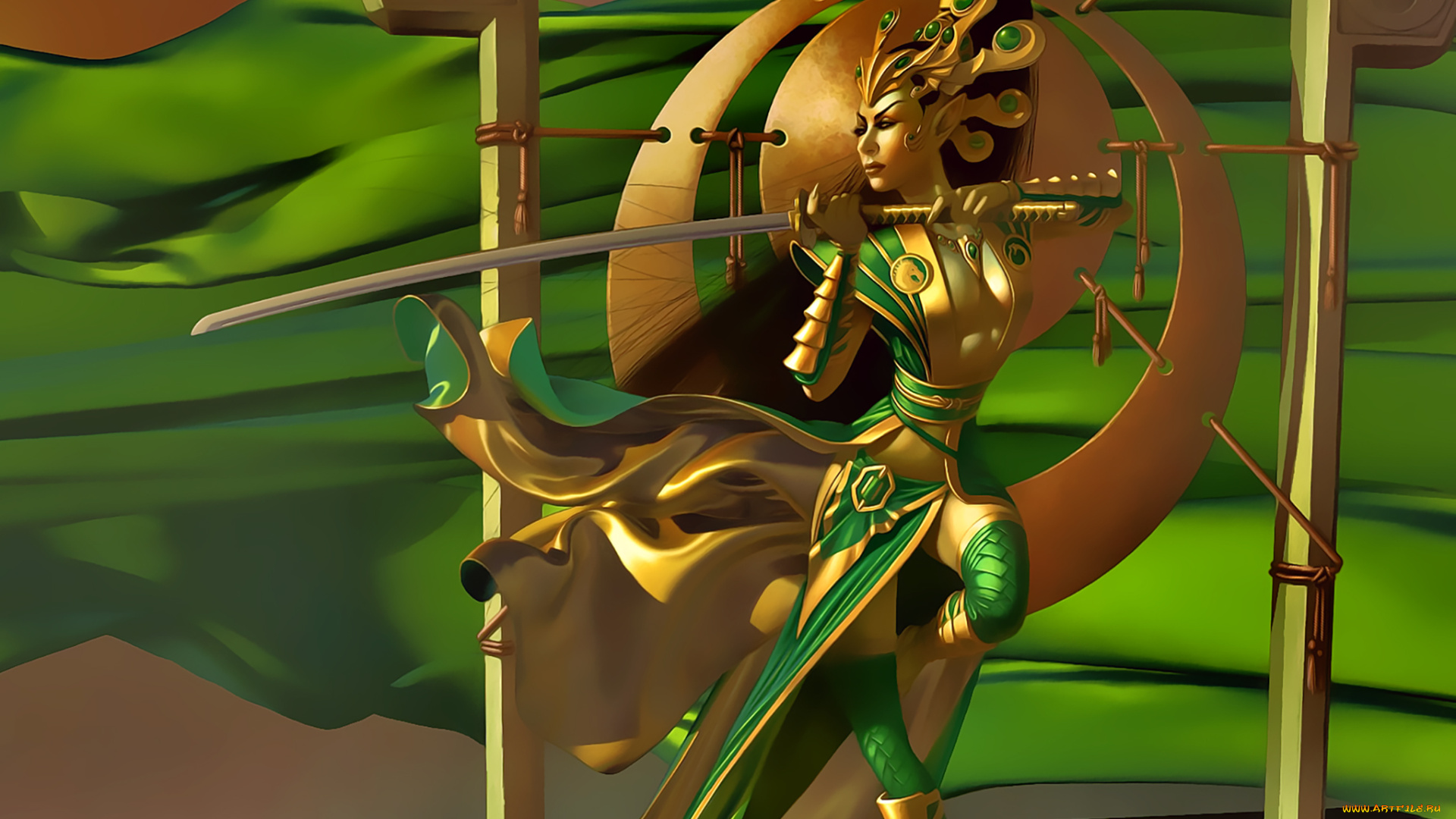 календари, фэнтези, воительница, 2019, calendar, девушка, оружие