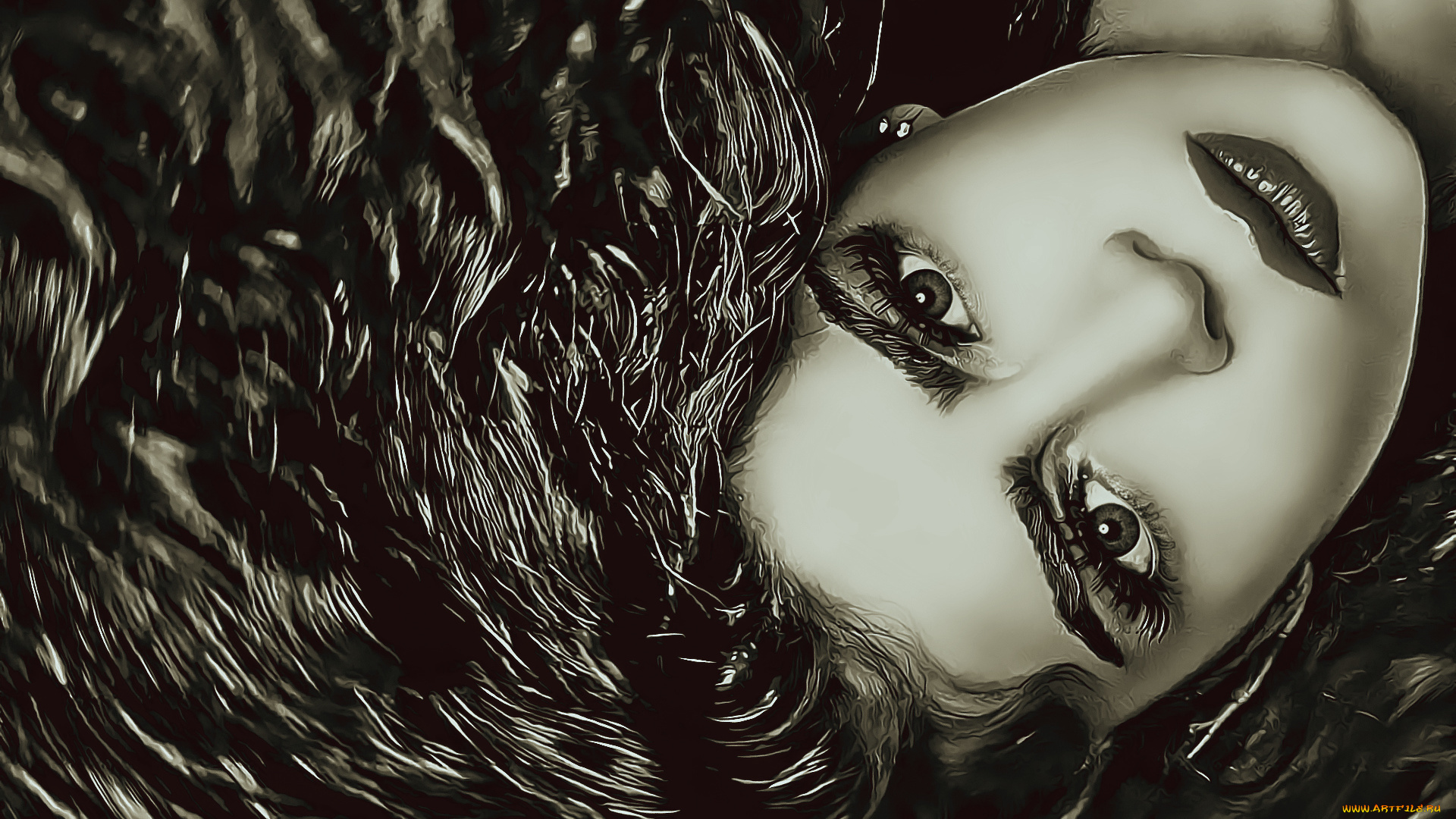 календари, компьютерный, дизайн, calendar, 2019, женщина, лицо, девушка, взгляд, макияж