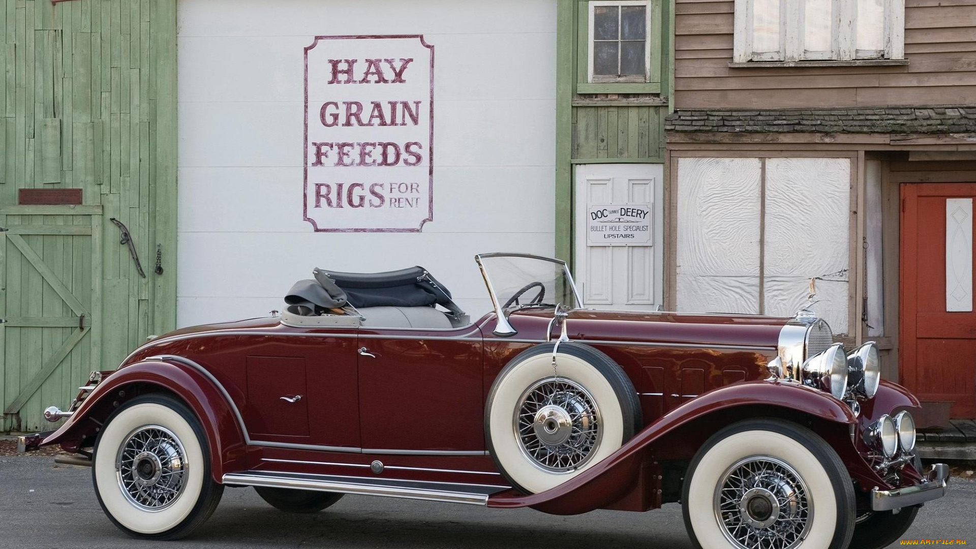 автомобили, классика, кадиллак, ретро, бордовый, здание