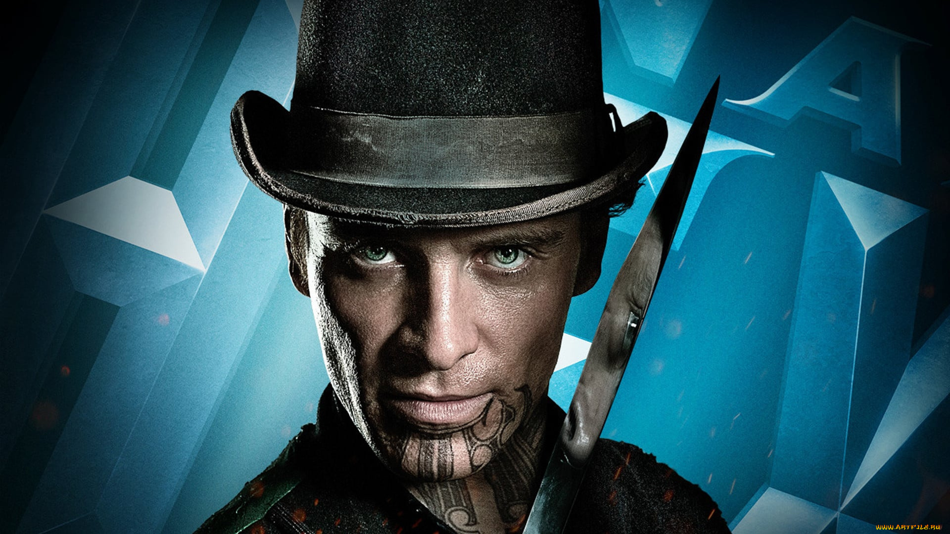 кино, фильмы, jonah, hex, шляпа, лицо, тату, нож