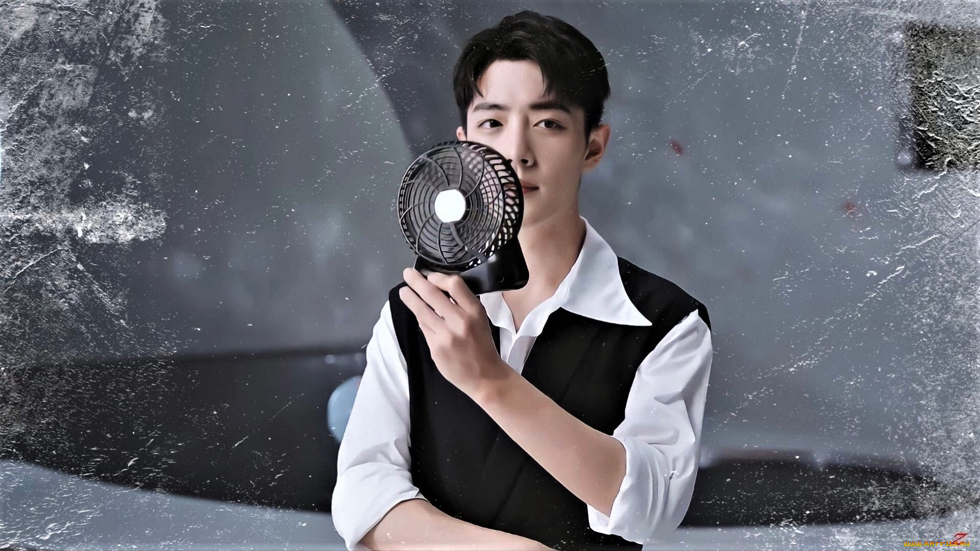 мужчины, xiao, zhan, актер, жилет, вентилятор