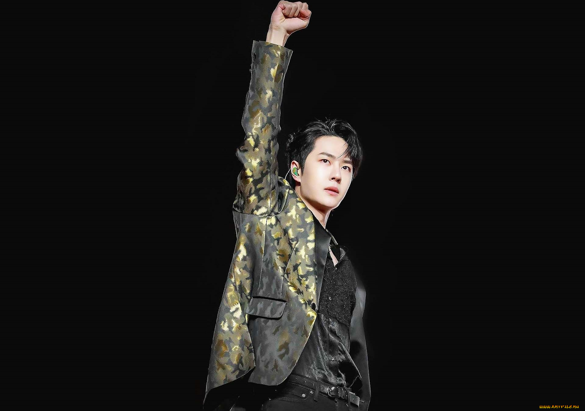 мужчины, wang, yi, bo, актер, певец, пиджак, жест