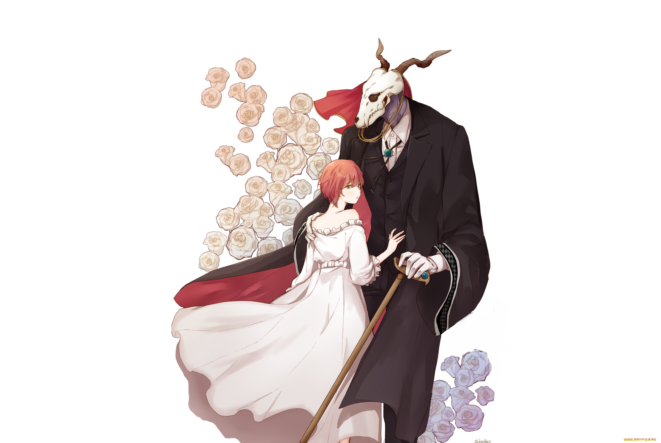 аниме, mahou, tsukai, no, yome, невеста, чародея