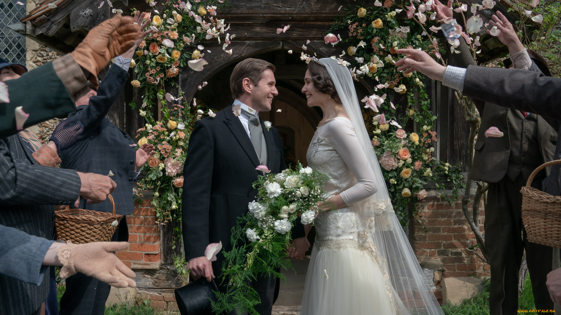 downton, abbey, , a, new, era, кино, фильмы, венчание, невеста, жених, цветы