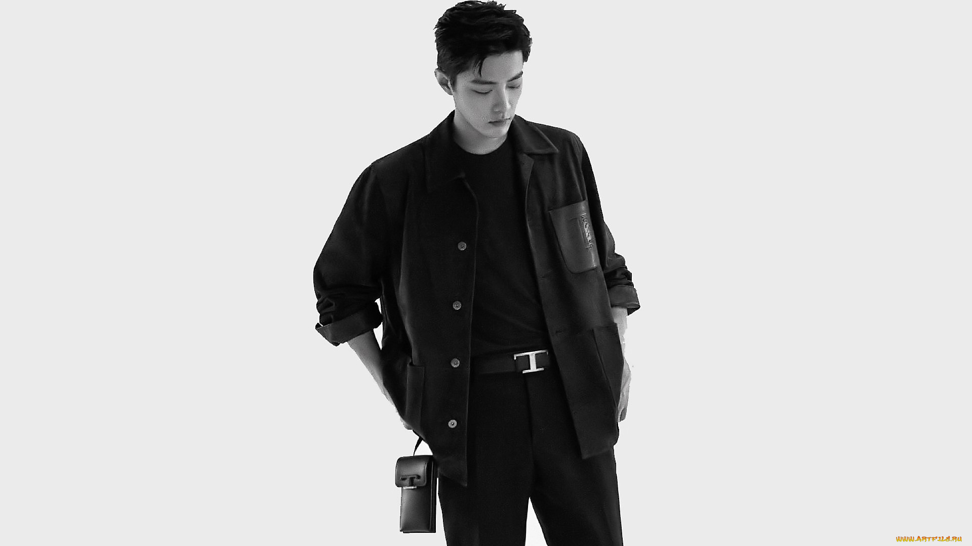 мужчины, xiao, zhan, актер, певец, куртка, барсетка