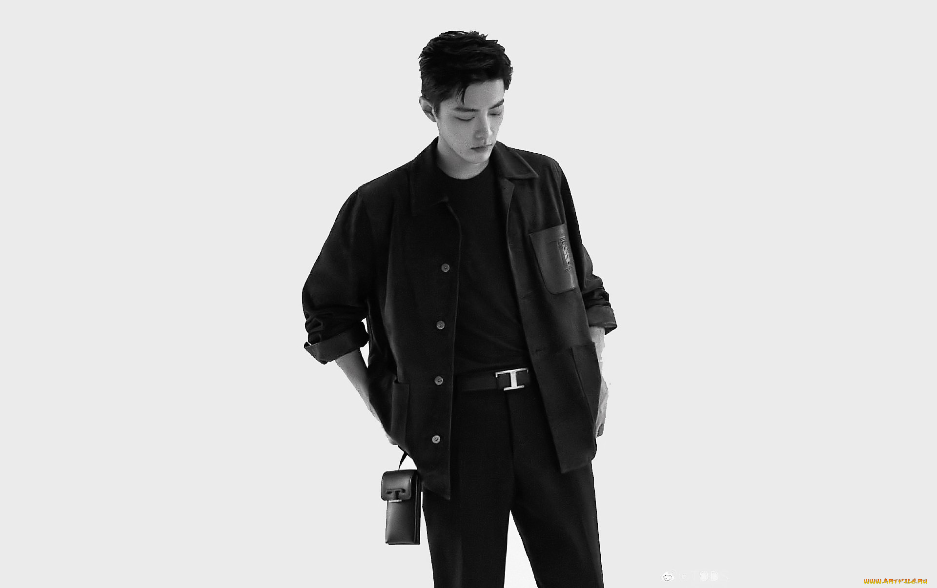 мужчины, xiao, zhan, актер, певец, куртка, барсетка