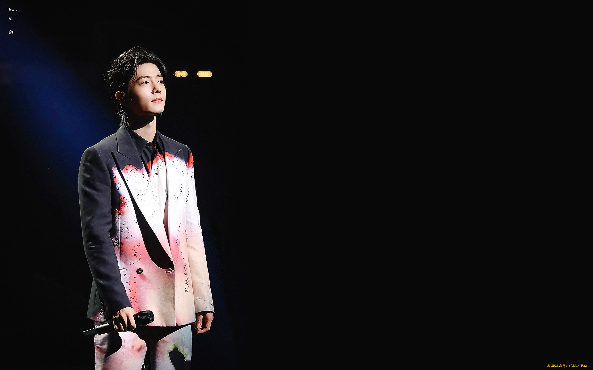 мужчины, xiao, zhan, актер, костюм, микрофон