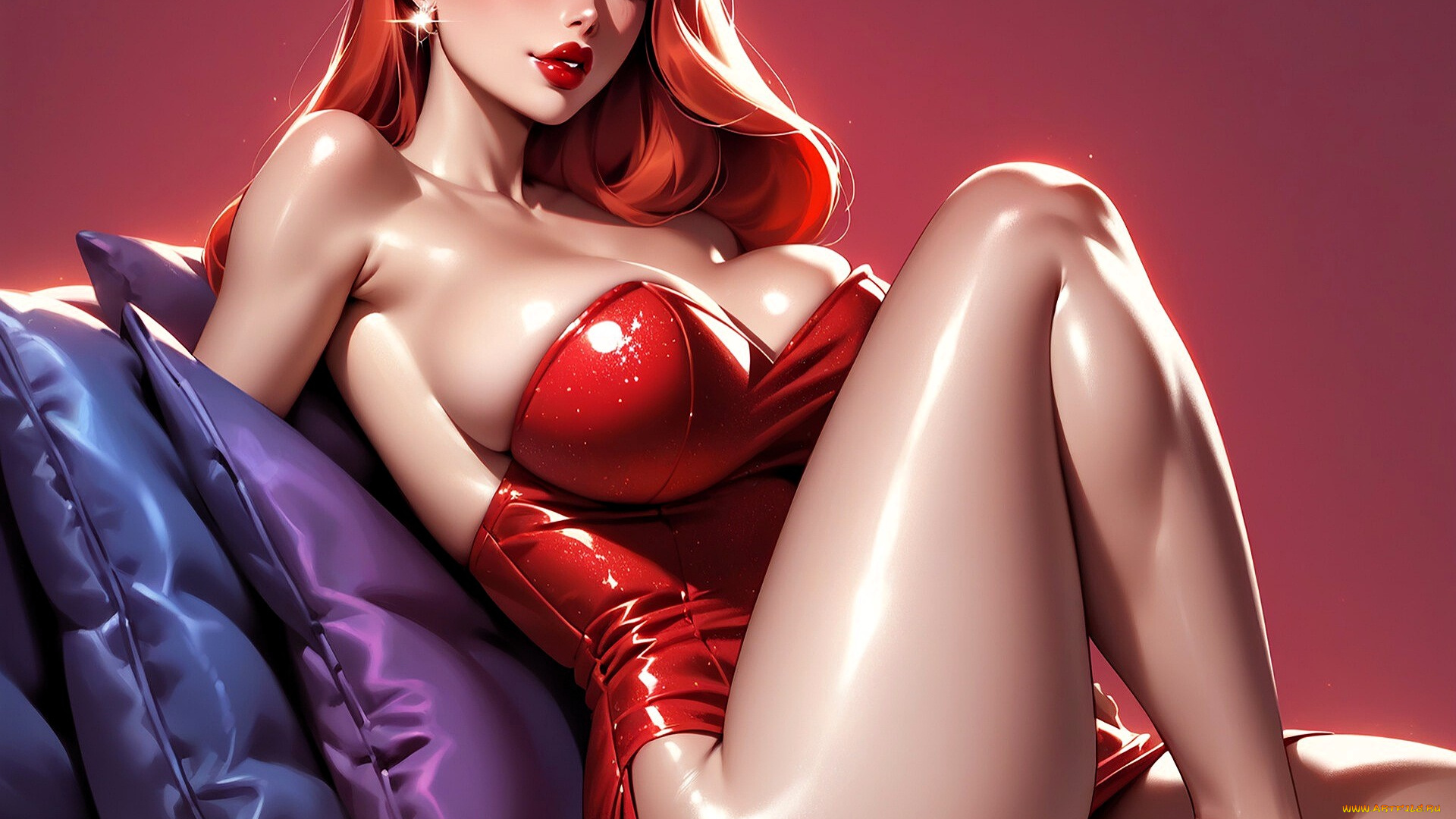 рисованное, кино, , мультфильмы, девушка, платье, каблуки, подушки