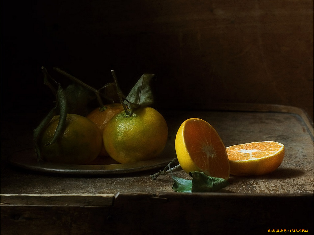 ли, ши, первые, мандарины, еда, натюрморт