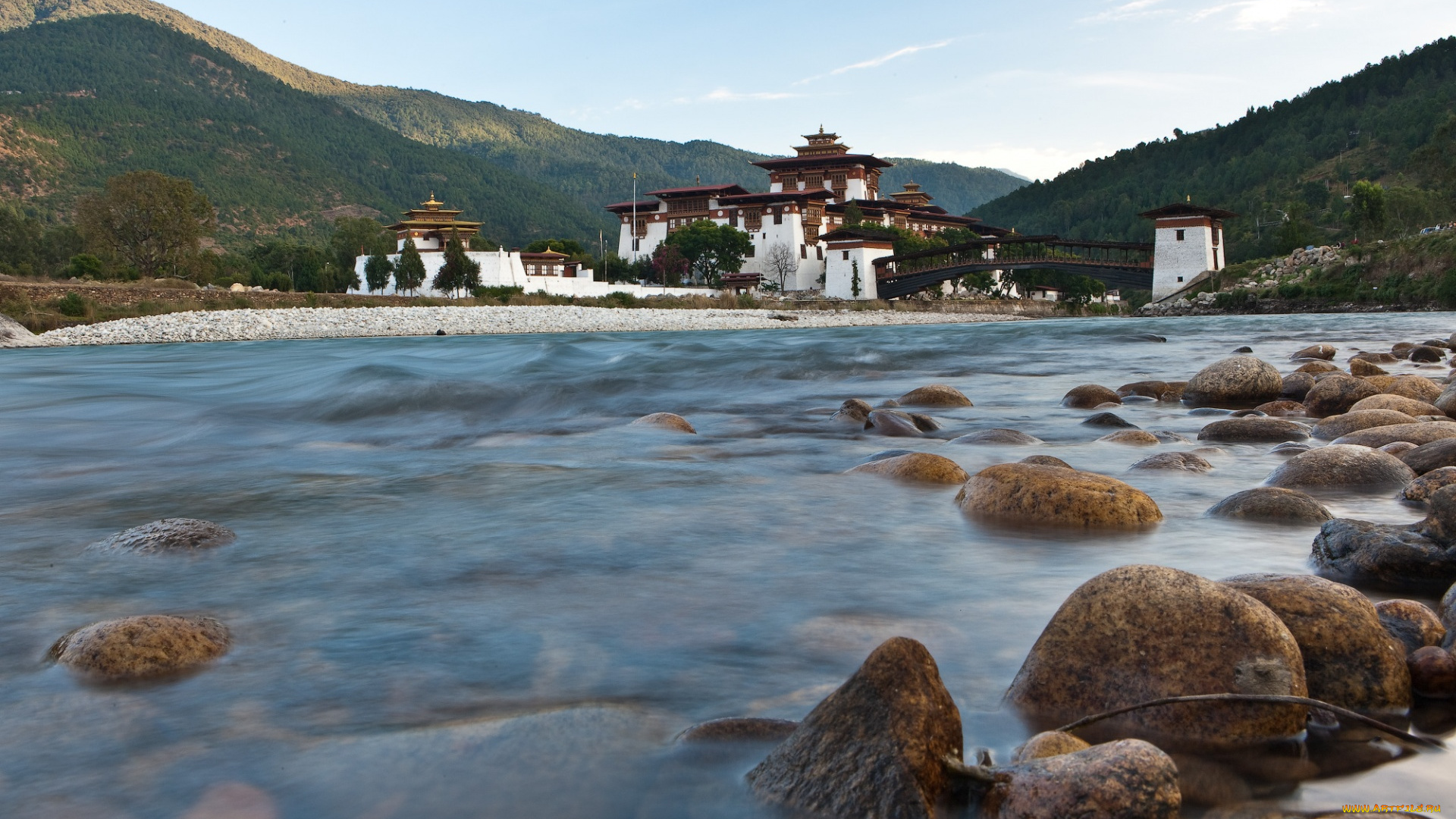города, дворцы, замки, крепости, punakha, dzong, bhutan