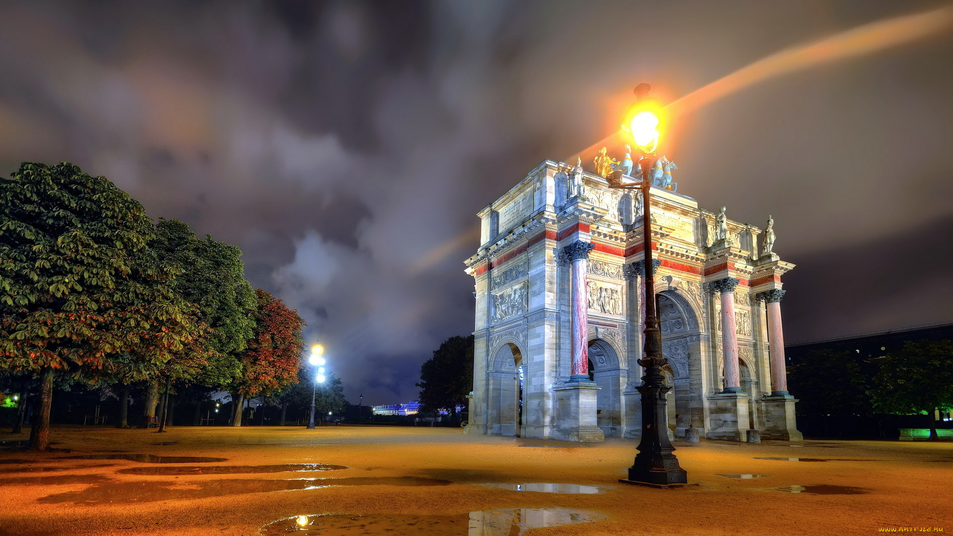 paris, nouveau, traitement, города, париж, франция, триумфальная, арка