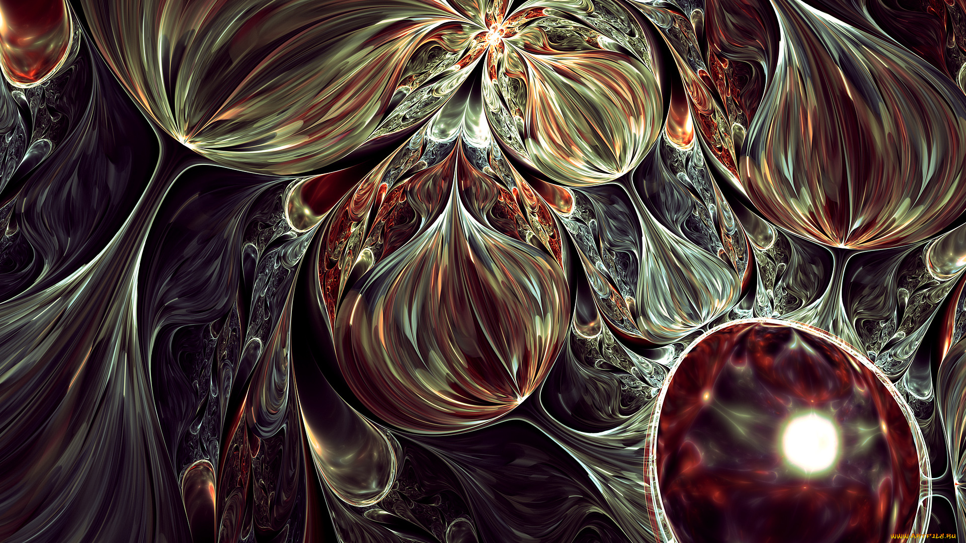 3д, графика, fractal, фракталы, узор
