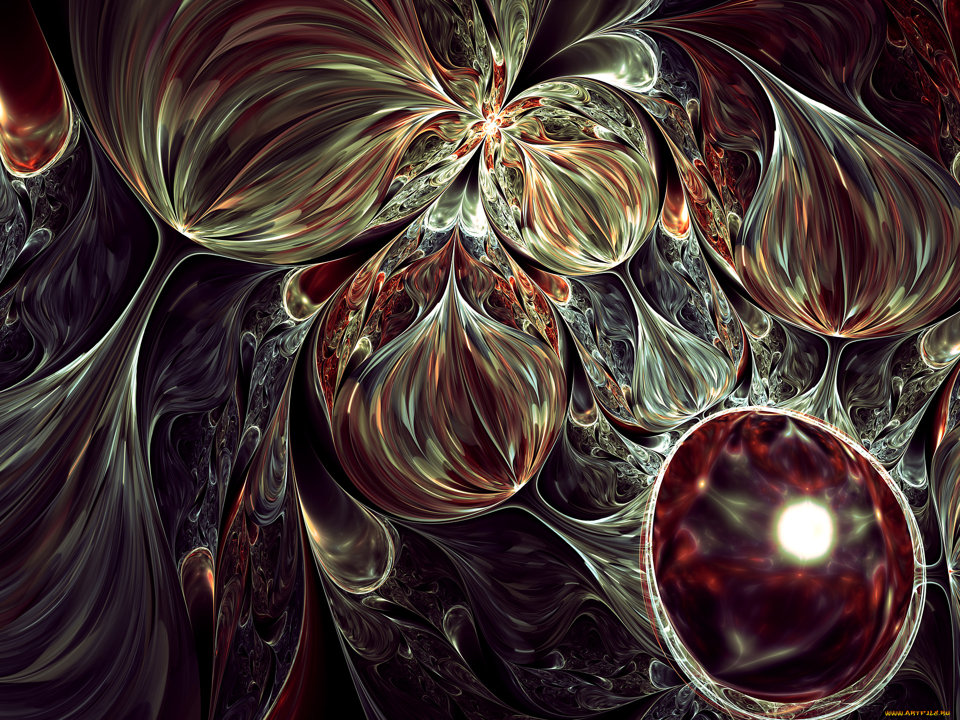 3д, графика, fractal, фракталы, узор